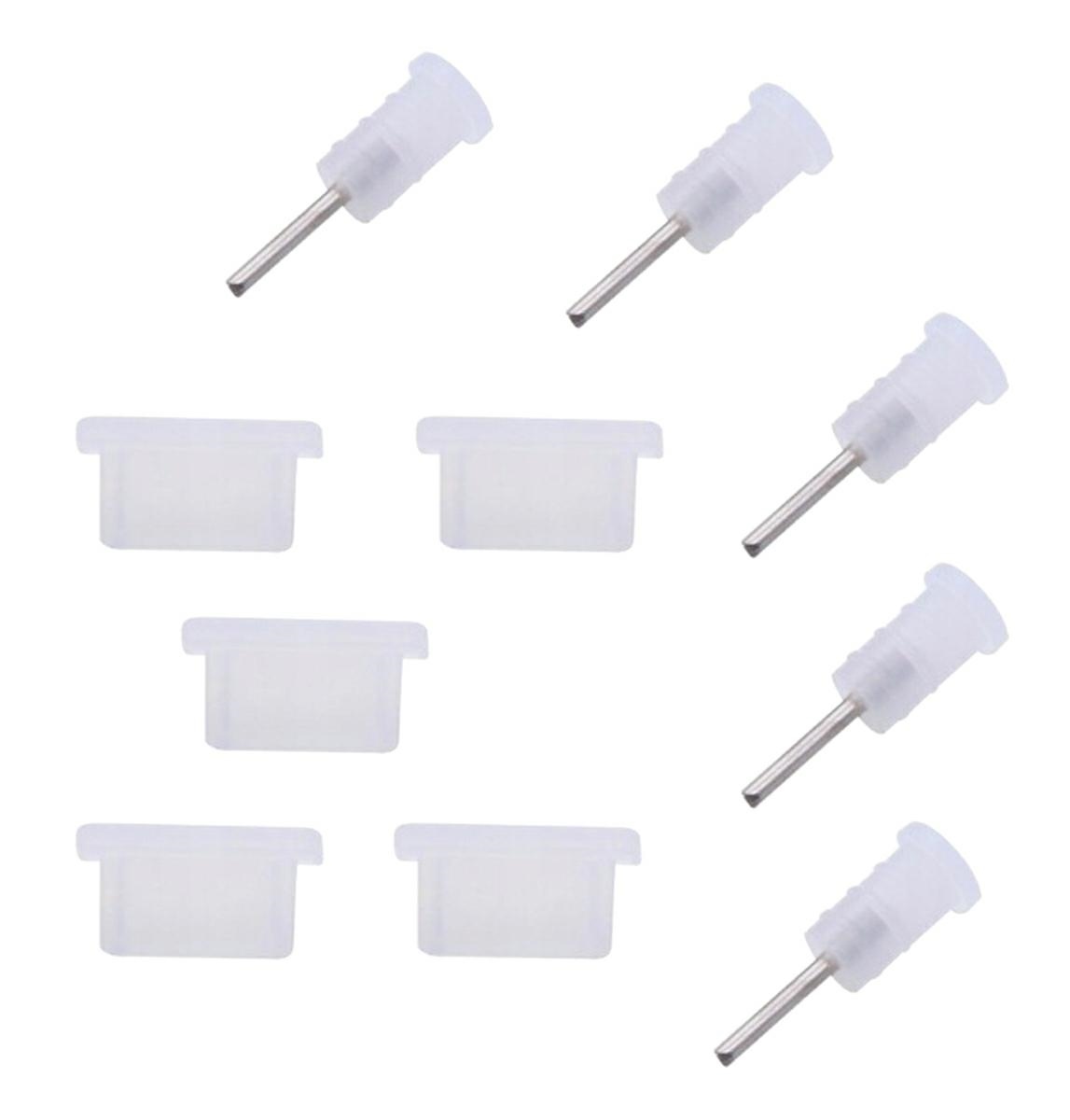 AK327A--Zestaw zatyczek chroniących porty urządzeń elektronicznych przed kurzem i pyłem. Zaślepki przeciw kurzowi skutecznie osłonią porty USB-C oraz AUX (Jack 3,5 mm) przed suchymi zanieczyszczeniami. W komplecie po 5 sztuk zatyczek do obu typ&amp;oacut