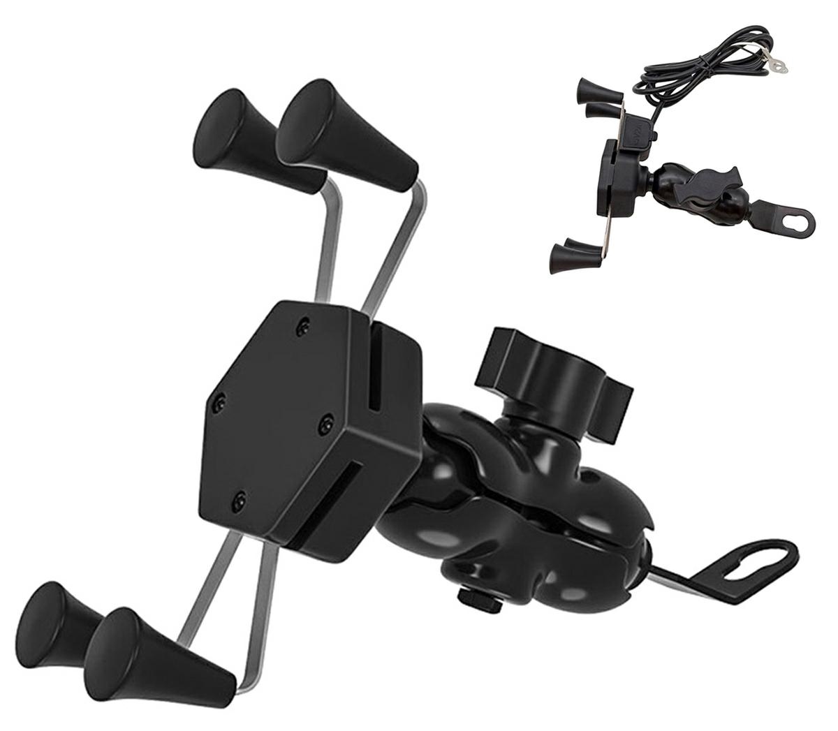 AP14A--Uniwersalny, motocyklowy uchwyt na telefon. Bardzo prosty w montażu i bezproblemowy w obsłudze - pasuje do wszystkich rodzaj&amp;oacute;w urządzeń mobilnych i zapewnia ich stabilne utrzymanie się w trakcie jazdy. Wykonany z metalu oraz solidnego 