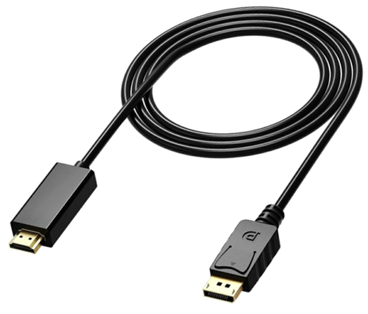 HD39--Kabel DP - HDMI umożliwia podłączenie zewnętrznego urządzenia wyposażonego w złącze DisplayPort (np. laptopa, komputera) do monitora, telewizora czy projektora ze standardowym portem HDMI obsługującym rozdzielczość Full HD 1080p 120Hz. Umożliwia prze