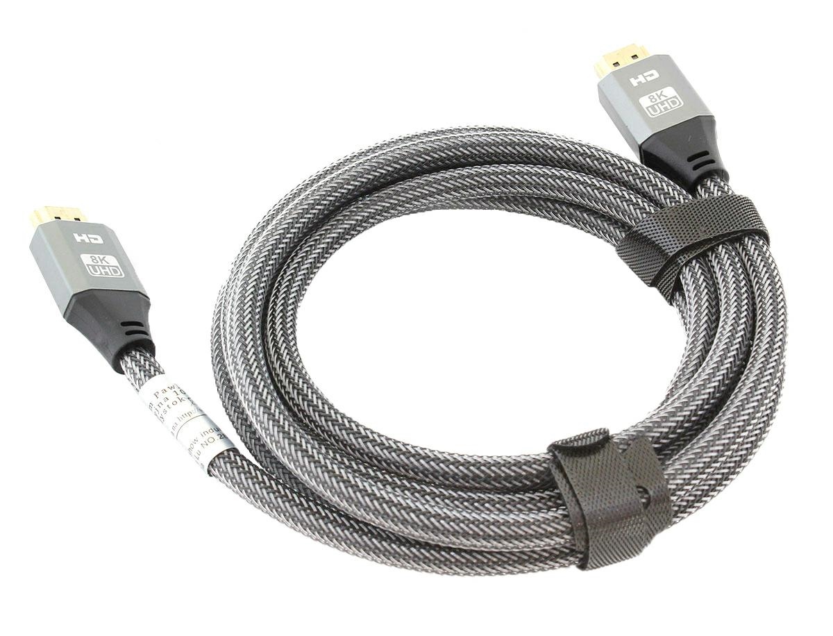 HD40A--Profesjonalny kabel HDMI - HDMI (19-pin) w standardzie 2.1. Przeznaczony do przesyłu bardzo wysokiej jakości obrazu oraz 8-kanałowego dźwięku. Solidnie wykonane wtyki gwarantują szybki transfer w jakości nawet 8K UHD (rozdzielczość 7680 x 4320 piksel