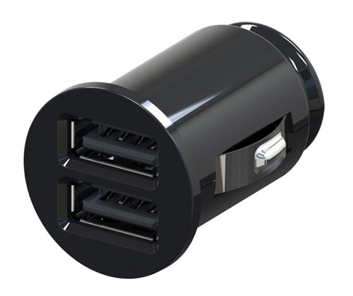 PLS34B--Mini ładowarka samochodowa 2xUSB. Umożliwia jednoczesne ładowanie dwóch urządzeń korzystających z złącza USB np: telefony komórkowe, odtwarzacze MP3/MP4, nawigacje GPS, konsole gier czy odtwarzacze DVD.Cechy produktu:Produkt fabrycznie nowy, wysokiej