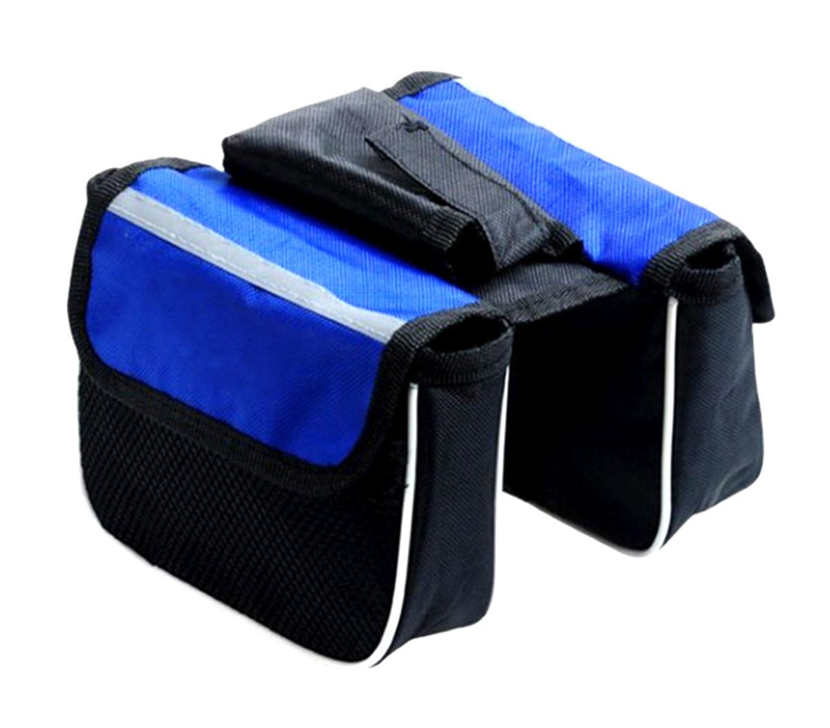 RW1A--Pojemna 2-komorowa sakwa rowerowa na ramę. Niezbędna i niezwykle przydatna podczas dłuższych i krótszych wypraw rowerowych. Bardzo szybki montaż zapewnia zastosowanie wytrzymałego rzepu. Wszystkie komory są zapinane na rzep dzięki czemu żaden przedmi