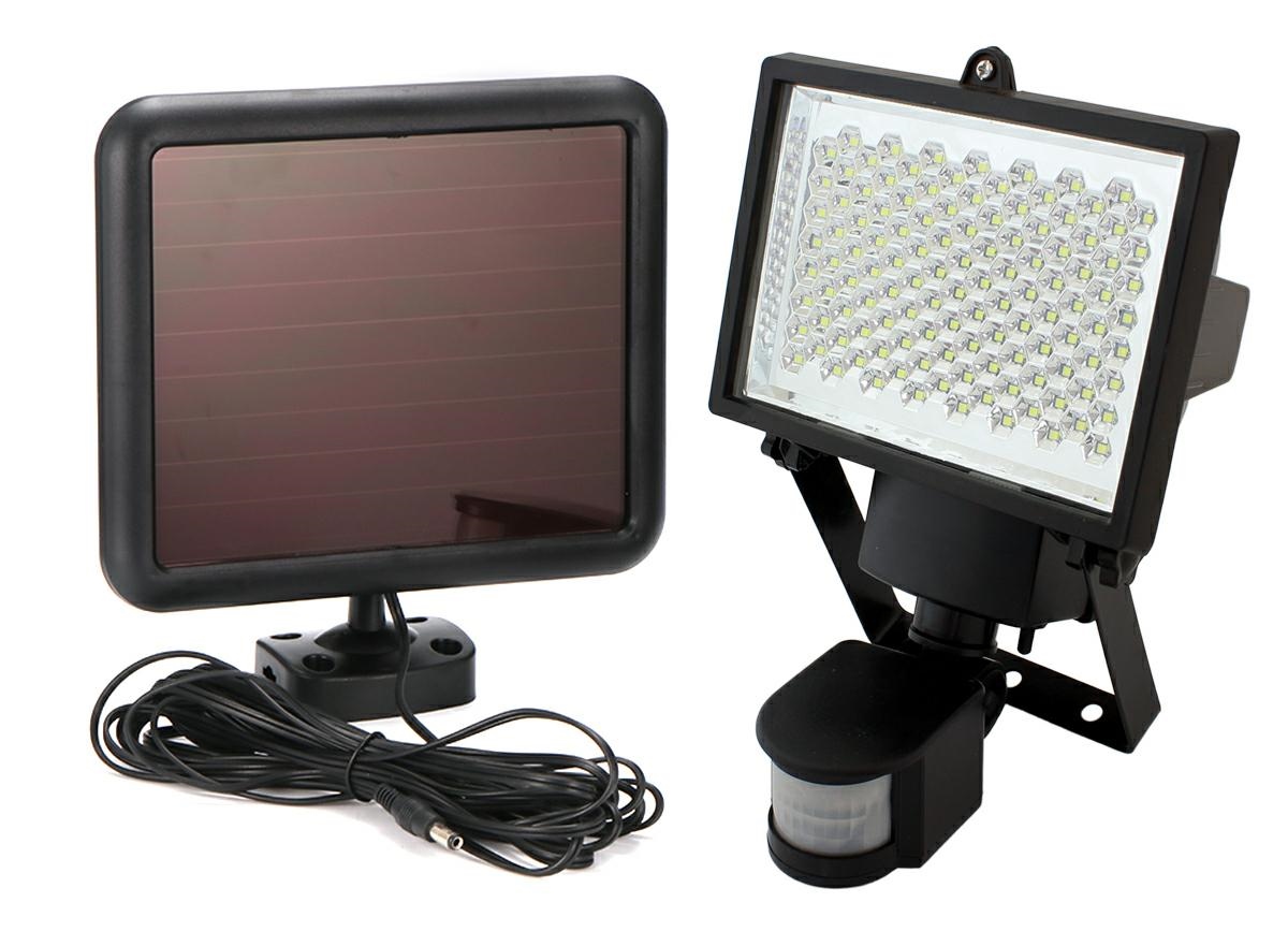 ZD45A--Reflektor / lampa LED typu halogenowego wyposażona w czujnik ruchu, sensor zmierzchu oraz baterię / panel słoneczny. Doskonale nadaje się do użytku zewnętrznego np. do oświetlania schod&amp;oacute;w, bram podjazd&amp;oacute;w do garaży, wejść