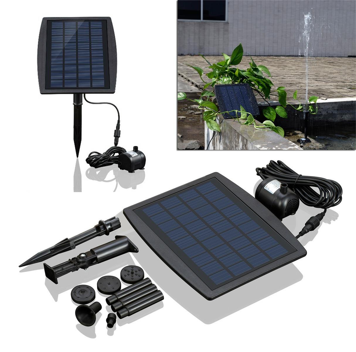 ZD70B--Fontanna z pompką do oczka wodnego bądź innych zbiornik&amp;oacute;w wodnych, zasilana energią słoneczną z panelu! Zastosowanie specjalnego panelu słonecznego likwiduje konieczność użycia dodatkowego źr&amp;oacute;dła zasilania. Możesz cieszy