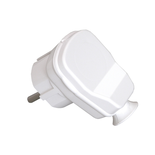 AWA-5/BIAŁA--Wtyczka kątowa Uni-Schuko rozbieralna.