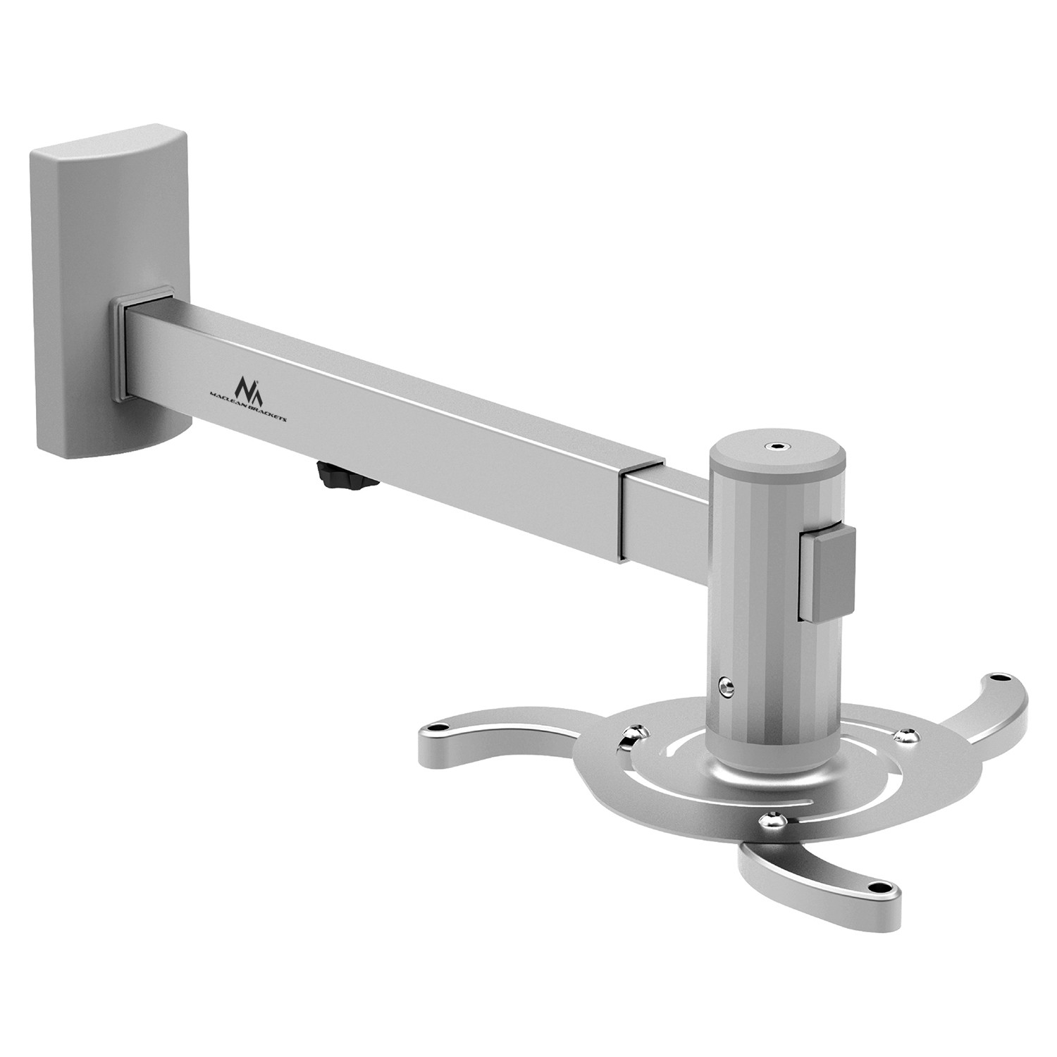 CEN-21969--Uniwersalny uchwyt ścienny do projektora. Profesjonalny wygląd, szybka i łatwa instalacja. Metalowa konstrukcja z warstwą elektrostatyczną, wewnątrz uchwytu można poprowadzić kable dzięki czemu całość wygląda bardzo estetycznie.3 niezależne ruchome r