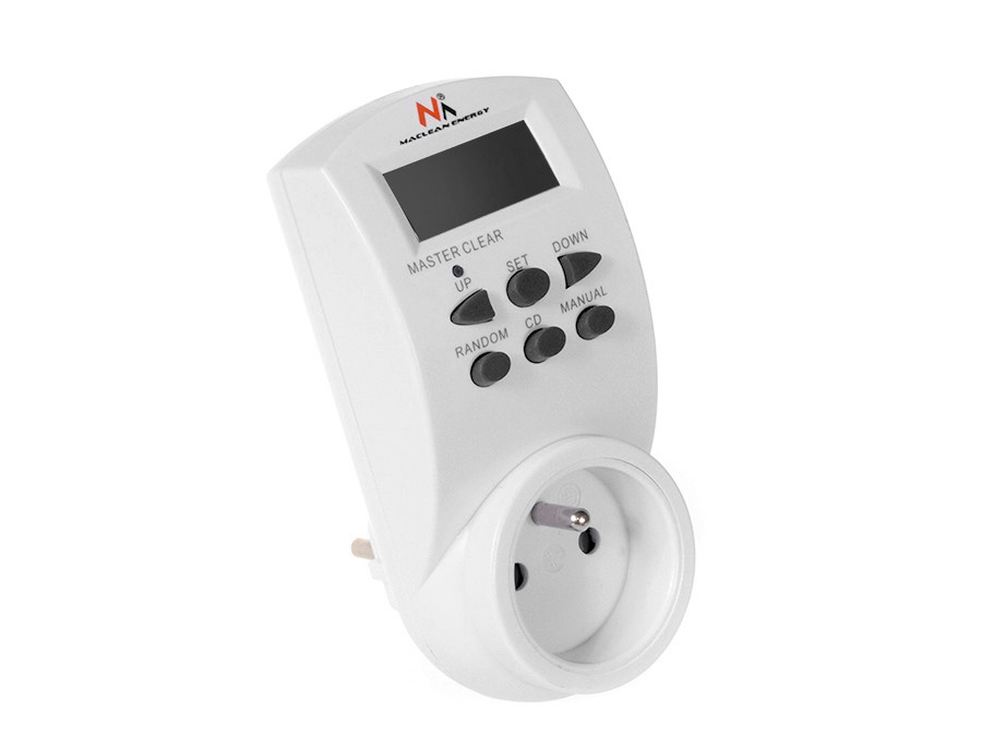 CEN-26377--Timer cyfrowy Maclean Energy  MCE05 10 program&amp;oacute;w CD funkcja Random 3600W - Czasomierz - programator cyfrowy max 156 program&amp;oacute;wFunkcje: 10 program&amp;oacute;w włączenia / wyłączenia z krokiem 1 minutowymręczne włączan