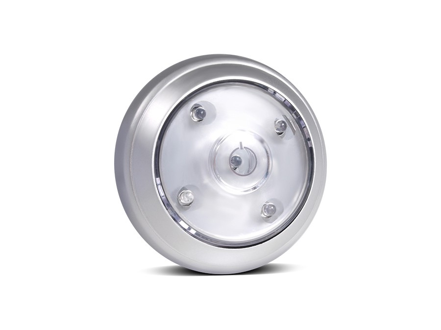 CEN-35779--MCE28 Lampa samoprzylepna 5xLED na baterie 3xAAA, ruchoma głowica, MacleanCechy lampki 5LED:Małe rozmiary, niewielkie zużycie energii, możliwość zamontowania niemal wszędzie, atrakcyjny design to tylko niekt&amp;oacute;re z zaletPrzydatna w każdy