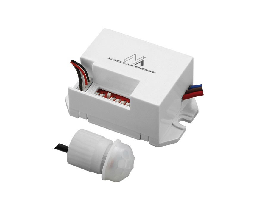 CEN-37924--MCE32 Czujnik ruchu pir z zewnetrznym sensorem 800WCzujnik służy do automatycznego sterowania oświetleniem lub innym urządzeniami elektrycznymi co pozwala zaoszczędzić zużycie energii elektrycznej. Oświetlenie włączane jest za pomocą czujnika ruchu P