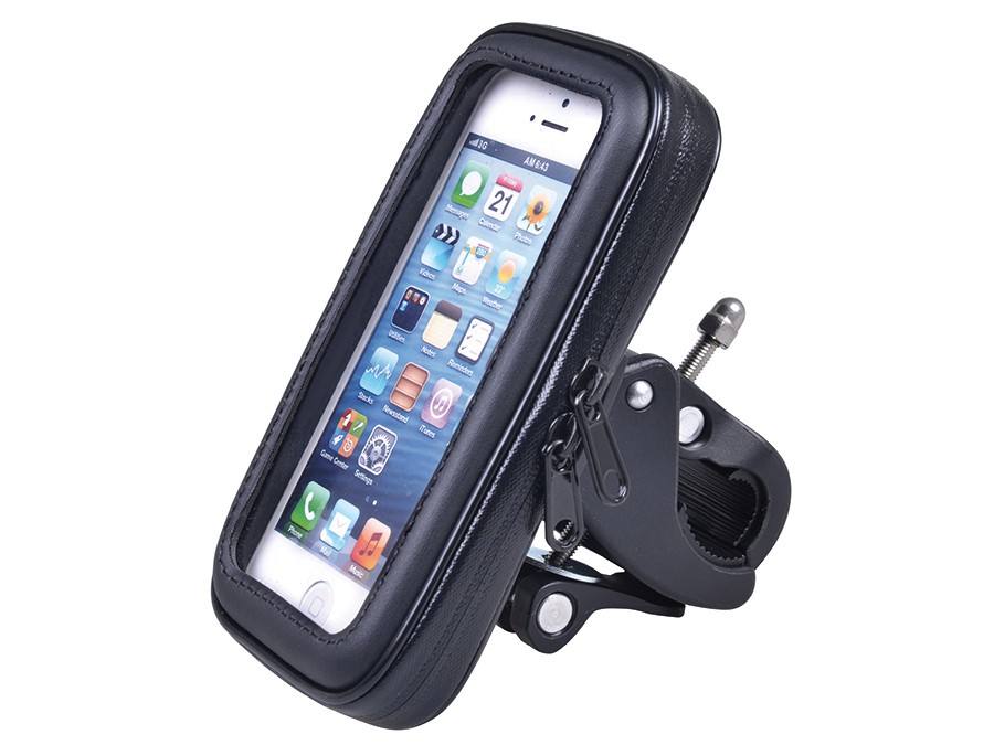 CEN-42820--Opis produktu:Uchwyt rowerowy renomowanej firmy Maclean Bracketsmodel MC-688 LWodoodporne etui do telefonu z uchwytem na kierownicę pasującym do motoru, skutera, roweru, czy też quada. Chroni telefon przed zachlapania wodą oraz kurzem. Wykonane z sol