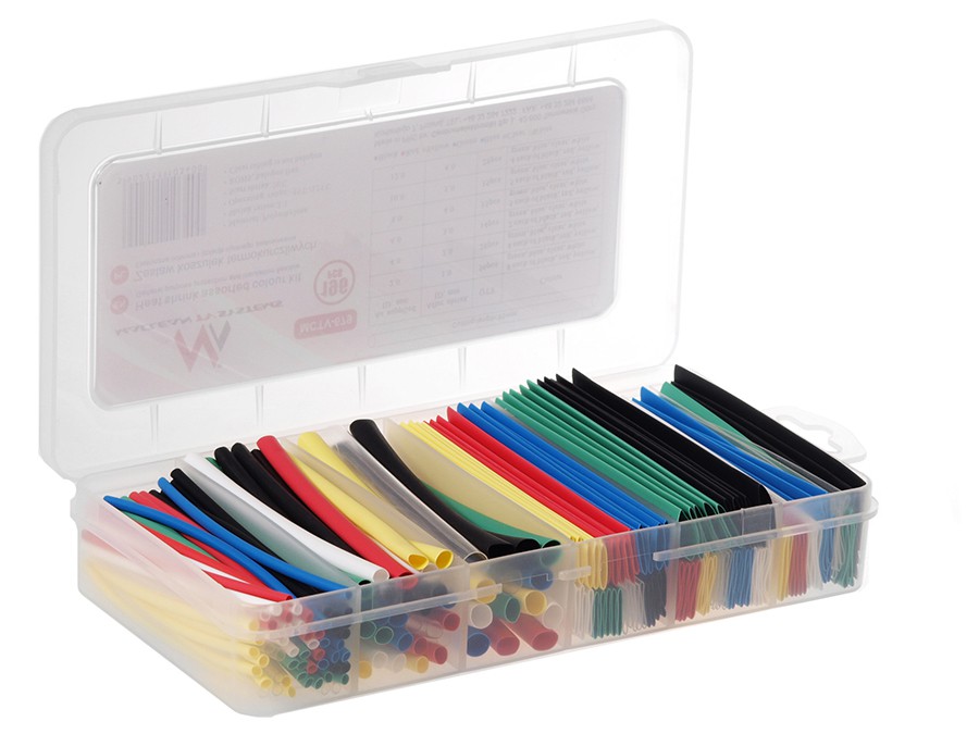 CEN-43131--Przedstawiamy poręczny zestaw rurek termokurczliwych wykonanych z wysokiej jakości polietylenu. Nasz zestaw wyróżnia dostęp do kilku rozmiarów rurek zgromadzonych w jednym, poręcznym opakowaniu. Koniec z szukaniem małych termokurczy gdzieś na dnie sz