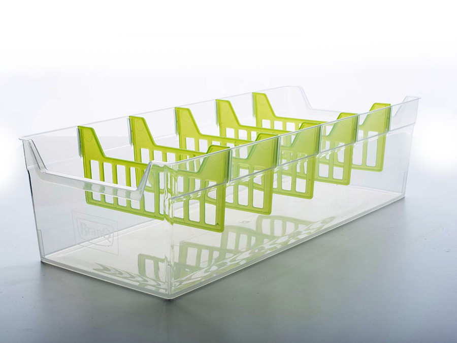 CEN-44304--BRANQ 1640 - doskonały organizer kuchenny do przechowywania przypraw.Pojemnik dopasowany do wszystkich rozmiarów szafek kuchennych.Wykonany z wysokiej jakości PCV. Do pojemników w komplecie dołączone jest pięć sztuk przegródek, które można zamocować 