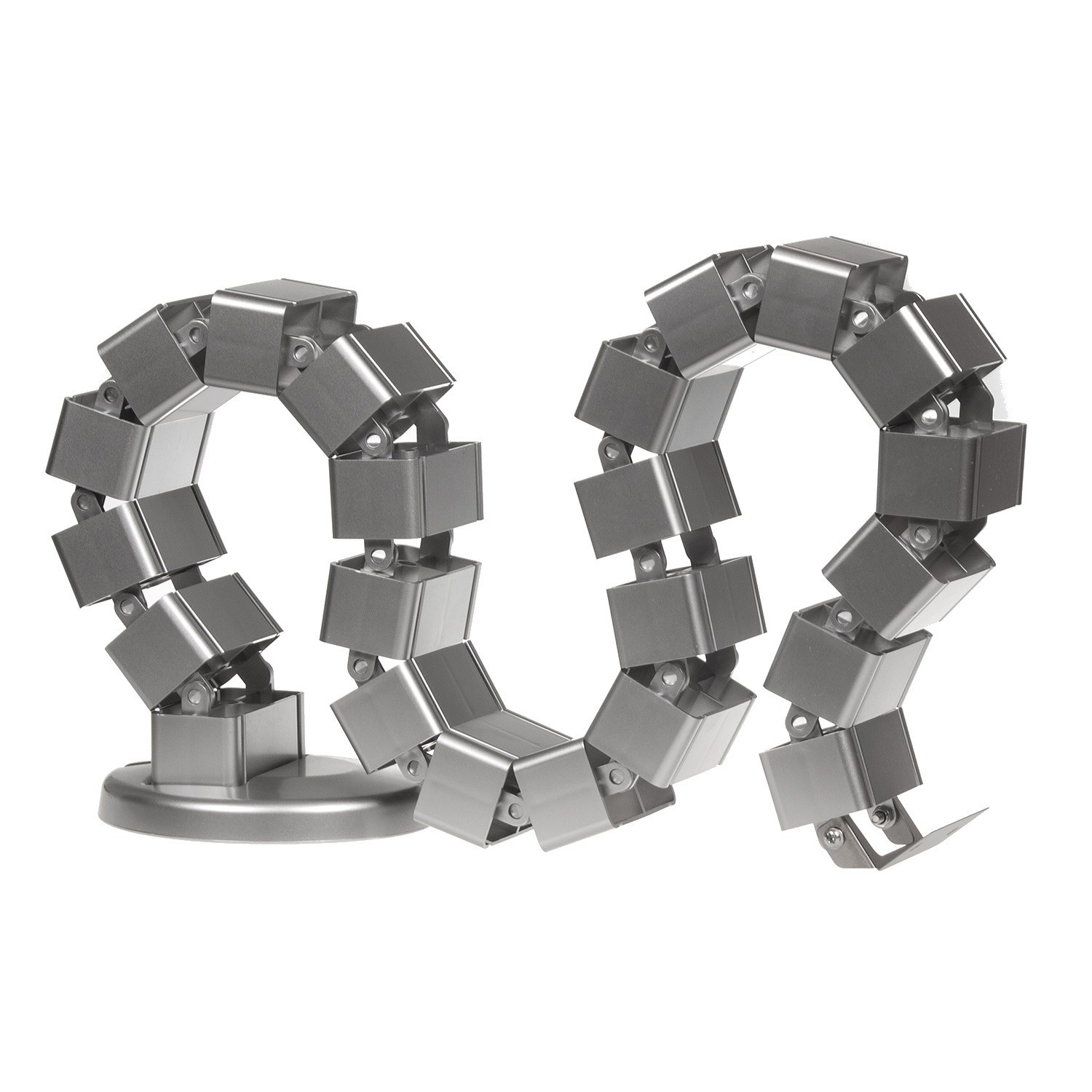 CEN-45953--Maskownica do kabli srebrna renomowanej firmy Maclean Brackets model MC-727.Przeznaczona do organizowania i ochrony kabli przy sprzęcie komputerowym, hi-fi, gospodarstwa domowego i biurowym, w domu, sklepie, biurze, warsztacie, fabryce - wszędzie tam