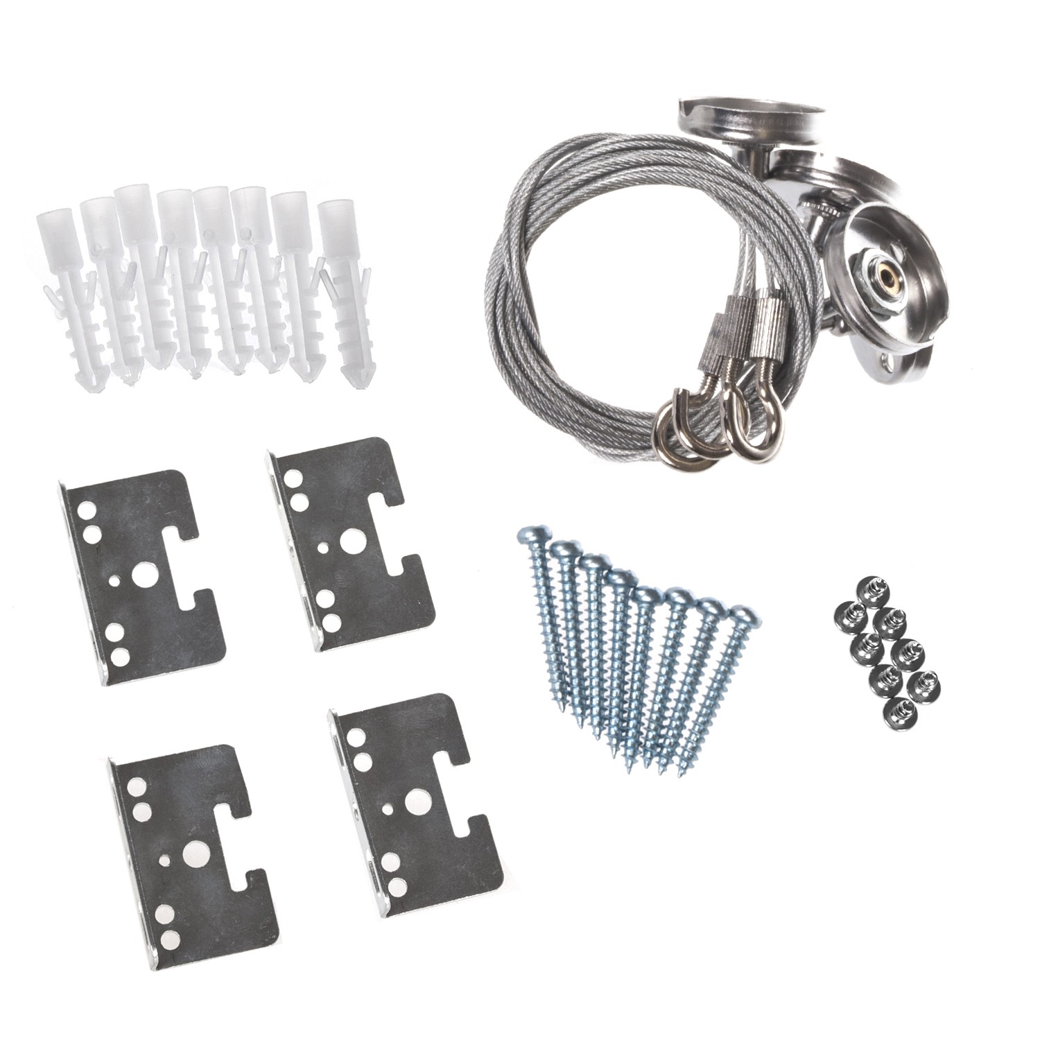 CEN-47453--Linki do montażu panelu led sufitowego Led4U LD159 -zestaw pasuje do 600*600,300*300, 300*600,300*1200,600*1200mmLinki montażowe Led4U przeznaczone są do natynkowej instalacji paneli LED.Komplet 4 sztuk umożliwia użycie panelu LED jako lampy wiszącej