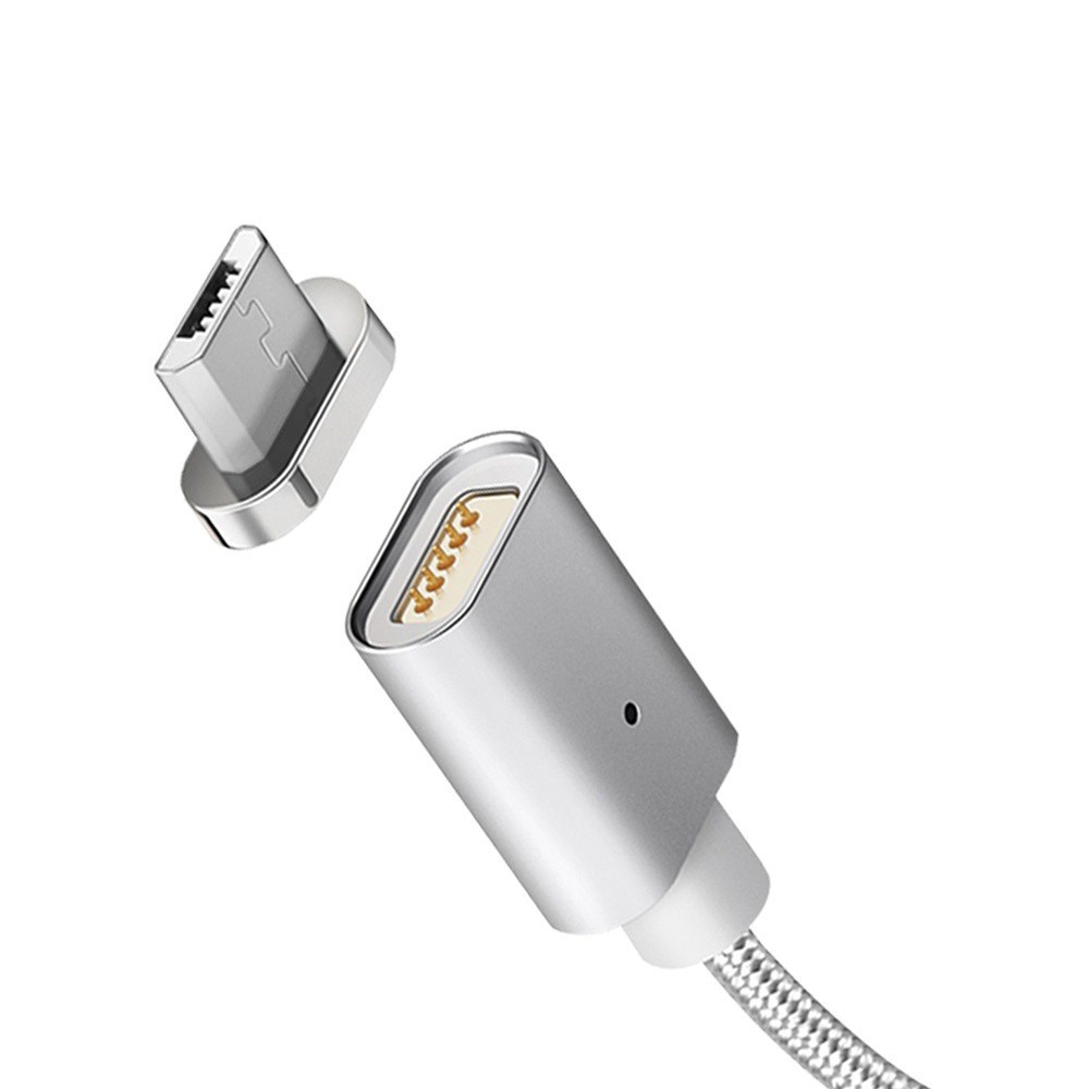 CEN-47457--Kabel micro USB magnetyczny silver Maclean Energy MCE160 - Proste i szybkie ładowanie ! Opis produktu: Magnetyczny kabel micro USB przeznaczony do ładowania oraz transferu danych. Umożliwia ładowanie z ładowarki sieciowej oraz bezpośrednio z portu US