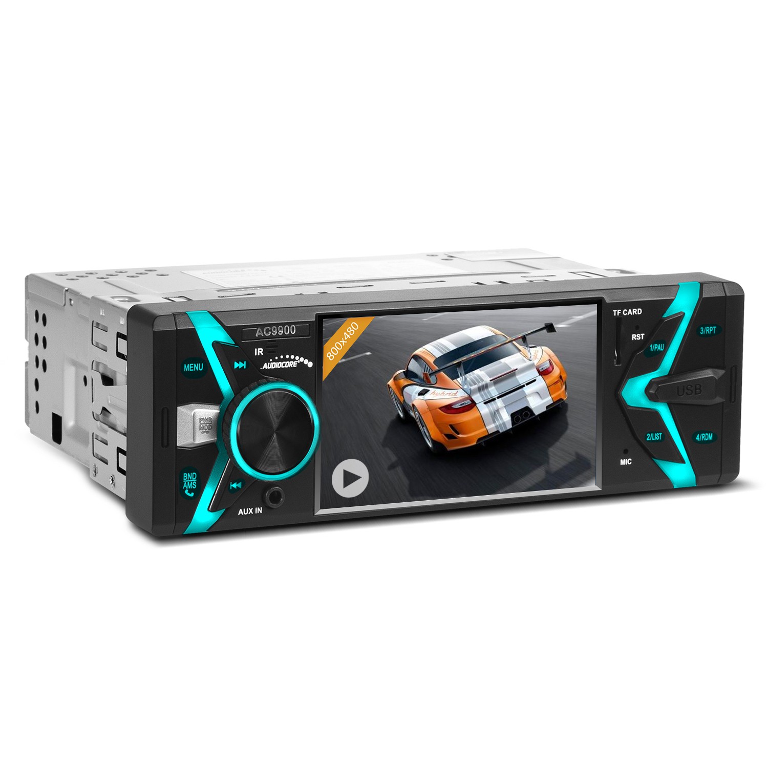 CEN-48117--Radioodtwarzacz Audiocore AC9900 MP5 AVI DivX Bluetooth handsfree + pilotRadioodtwarzacz Audiocore AC9900 to nowoczesny odtwarzacz multimedialny o mocy 4x50W, który zapewni doskonałą rozrywkę w podróży zarówno kierowcy, jak też pasażerom.Urządzenie p