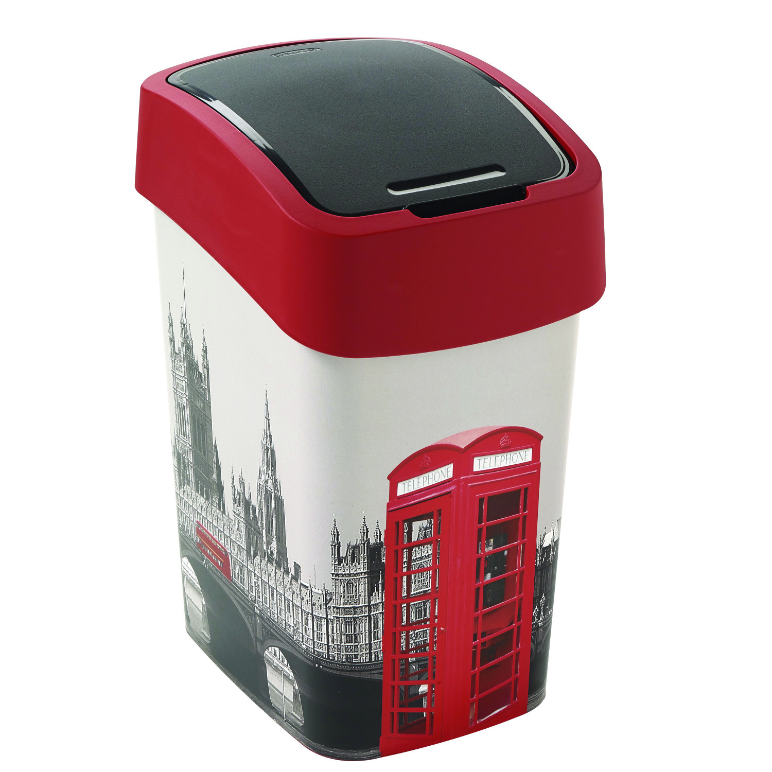 CEN-50275--FlipBin to rozwiązanie łączące estetykę z troską o środowisko.Osobne pojemniki z tej serii doskonale nadają się do segregacji odpadów.Pojemnik ?FLIP BIN? jest otwierany ręcznie przy pomocy uchylnej pokrywy.Specyfikacja- Wymiary: 260x340x470 mm- Mater