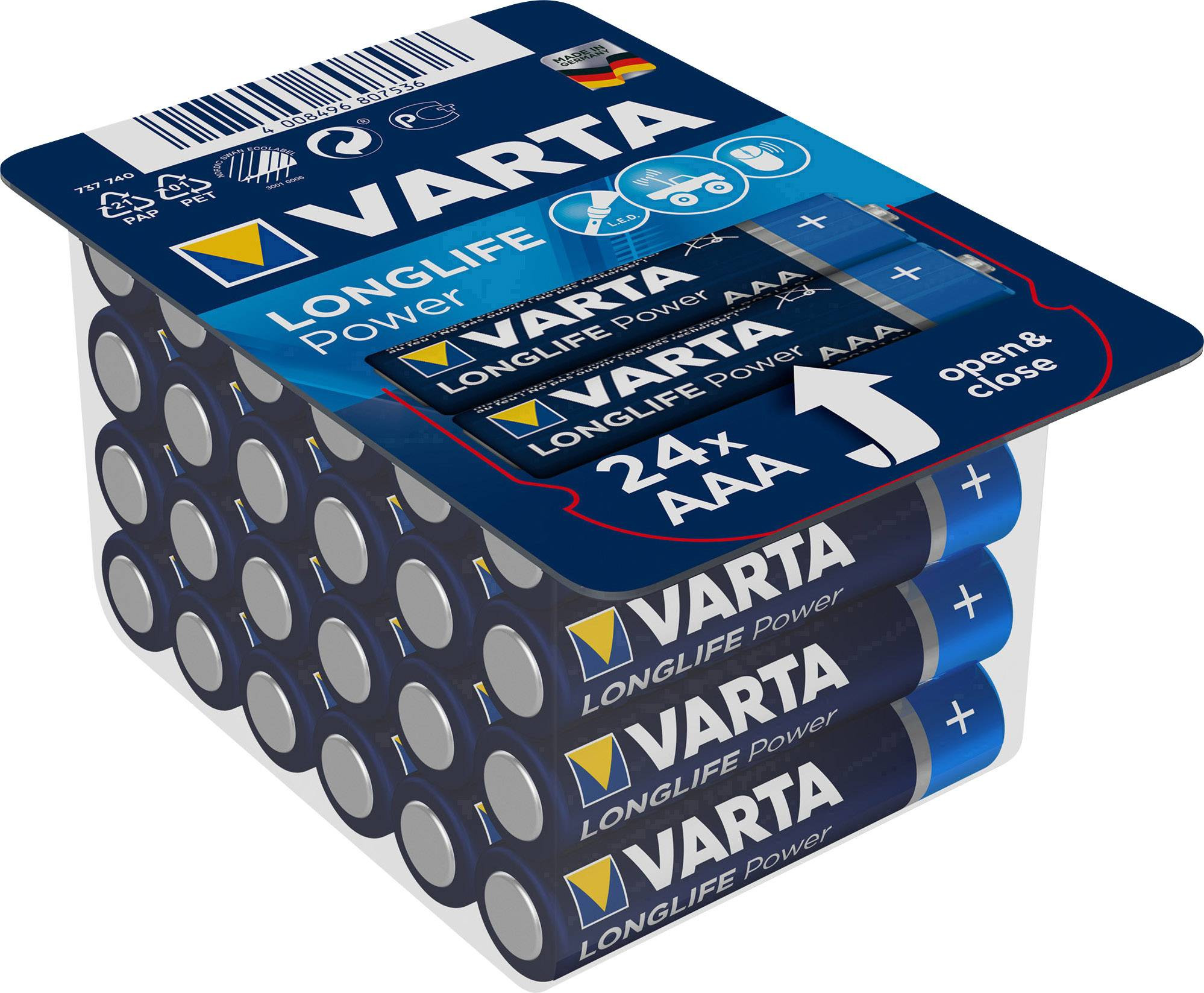 CEN-53995--High Energy to jedne z najpotężniejszych baterii w asortymencie VARTA. Opracowano je specjalnie do użytku w takich urządzeniach, jak: zabawki, sprzęt komputerowy, latarki lub czujniki ruchu.Baterie VARTA High Energy zapewniają potężną moc urządzeniom