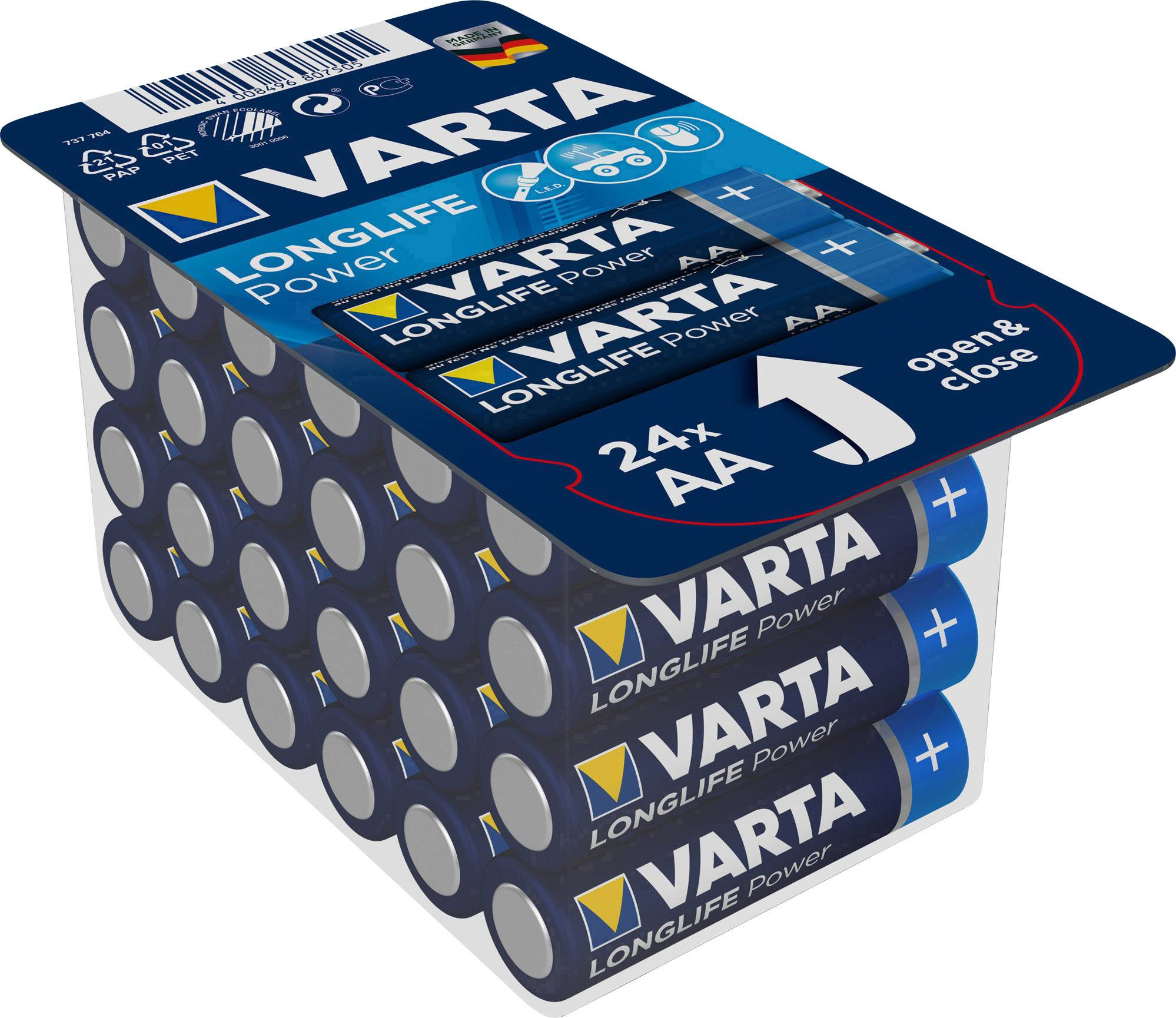 CEN-53996--High Energy to jedne z najpotężniejszych baterii w asortymencie VARTA. Opracowano je specjalnie do użytku w takich urządzeniach, jak: zabawki, sprzęt komputerowy, latarki lub czujniki ruchu.Baterie VARTA High Energy zapewniają potężną moc urządzeniom