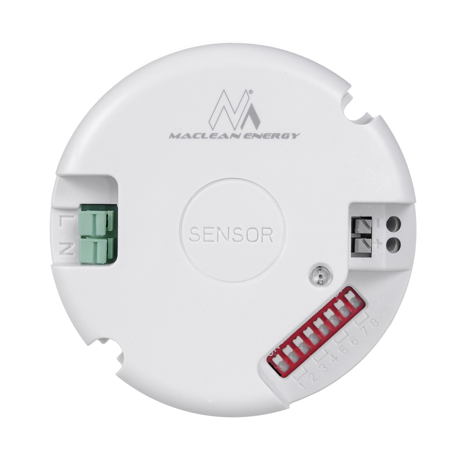 CEN-55761--MCE207 55761 Czujnik ruchu mikrofalowy ze ściemniaczem + zasilacz do zabudowyMCE207 jest połączeniem mikrofalowego czujnika ruchu, sensora zmierzchu oraz ściemniacza LED. Wszystkie elementy sterujące są zintegrowane w jednej obudowie, urządzenie jest