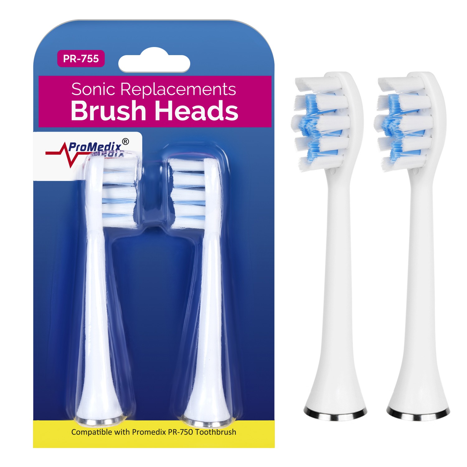 CEN-59412--Oryginalny zestaw zapasowych szczoteczek do szczoteczki Promedix PR-750.Specyfikacja- Do modelu: Promedix PR-750W- Ilość główek w zestawie: 2Zestaw zawiera- Zestaw zapasowych szczoteczek do PR-750 W Promedix 2 szt, PR-755W kolor biały- Oryginalne opa