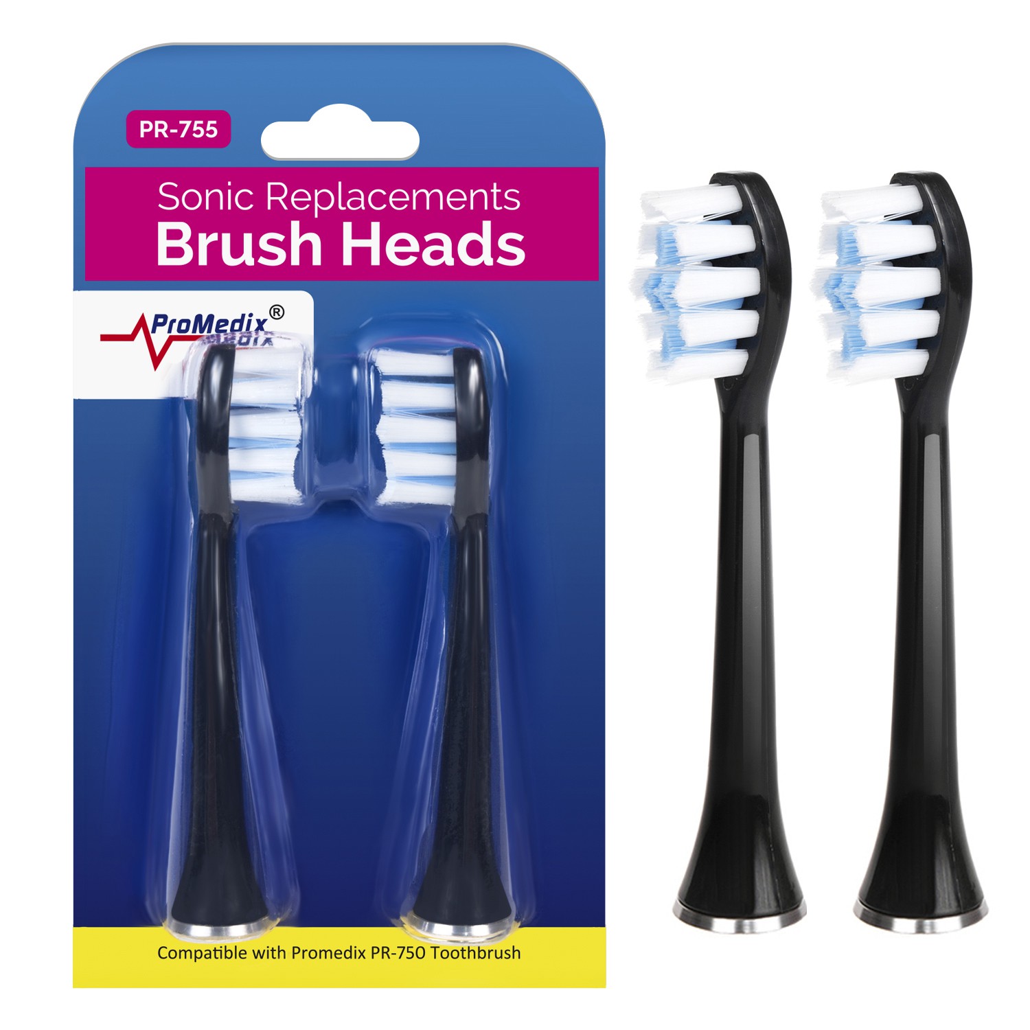 CEN-59413--Oryginalny zestaw zapasowych szczoteczek do szczoteczki Promedix PR-750.Specyfikacja- Do modelu: Promedix PR-750- Ilość główek w zestawie: 2Zestaw zawiera- Zestaw zapasowych szczoteczek do PR-750 B Promedix 2 szt, PR-755B kolor czarny- Oryginalne opa