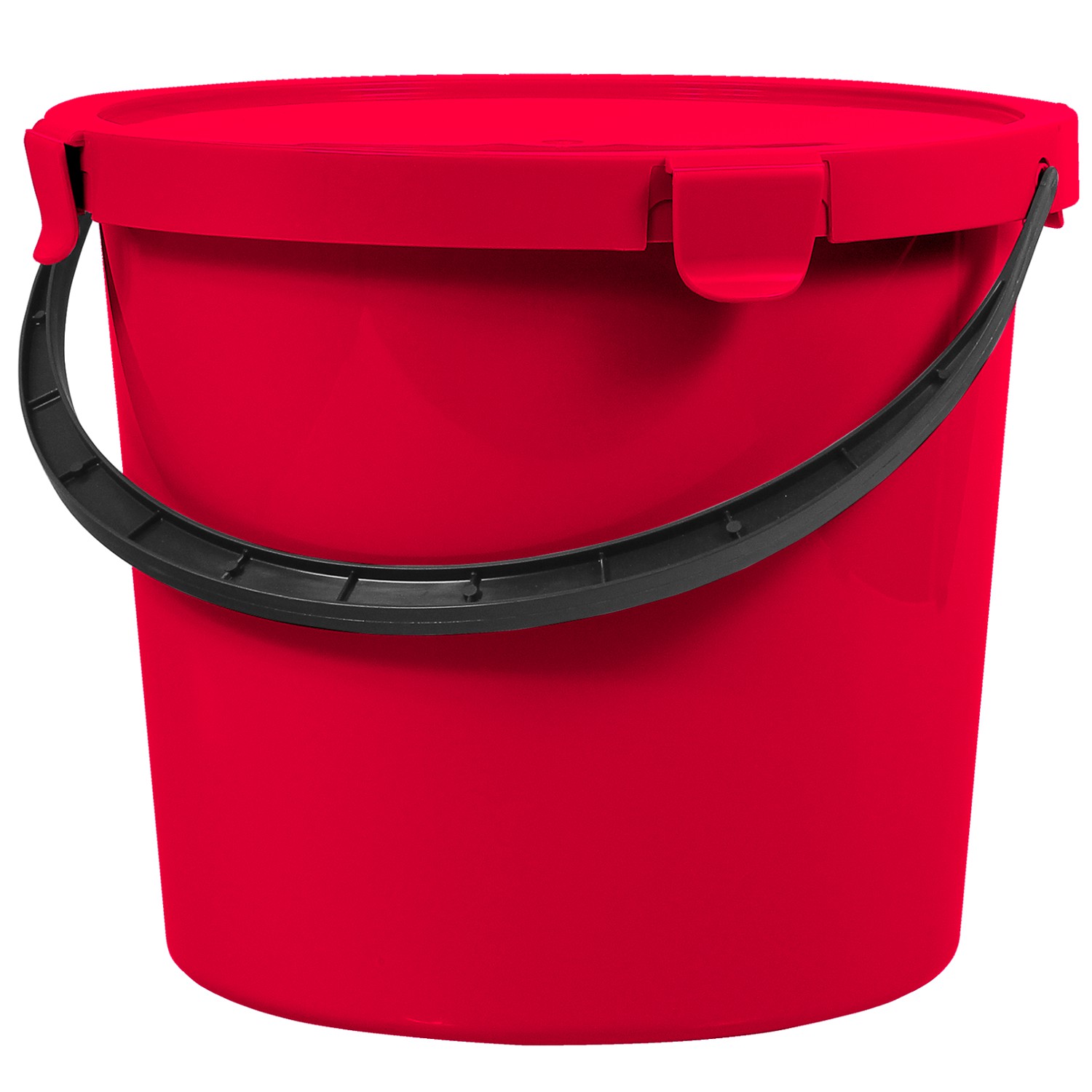CEN-59977--Klasyczne okrągłe wiadro z uchwytem i pokrywką. Wygodny uchwyt do transportu i przenoszenia wiadra. Pokrywa zamykana na wytrzymałe klipsySpecyfikacja-Wymiary: L:290 x W:290 x H:238 mm-Kolor: czerwony-Materiał: PP-Pojemność: 10 L-Kod producenta: 6079Z