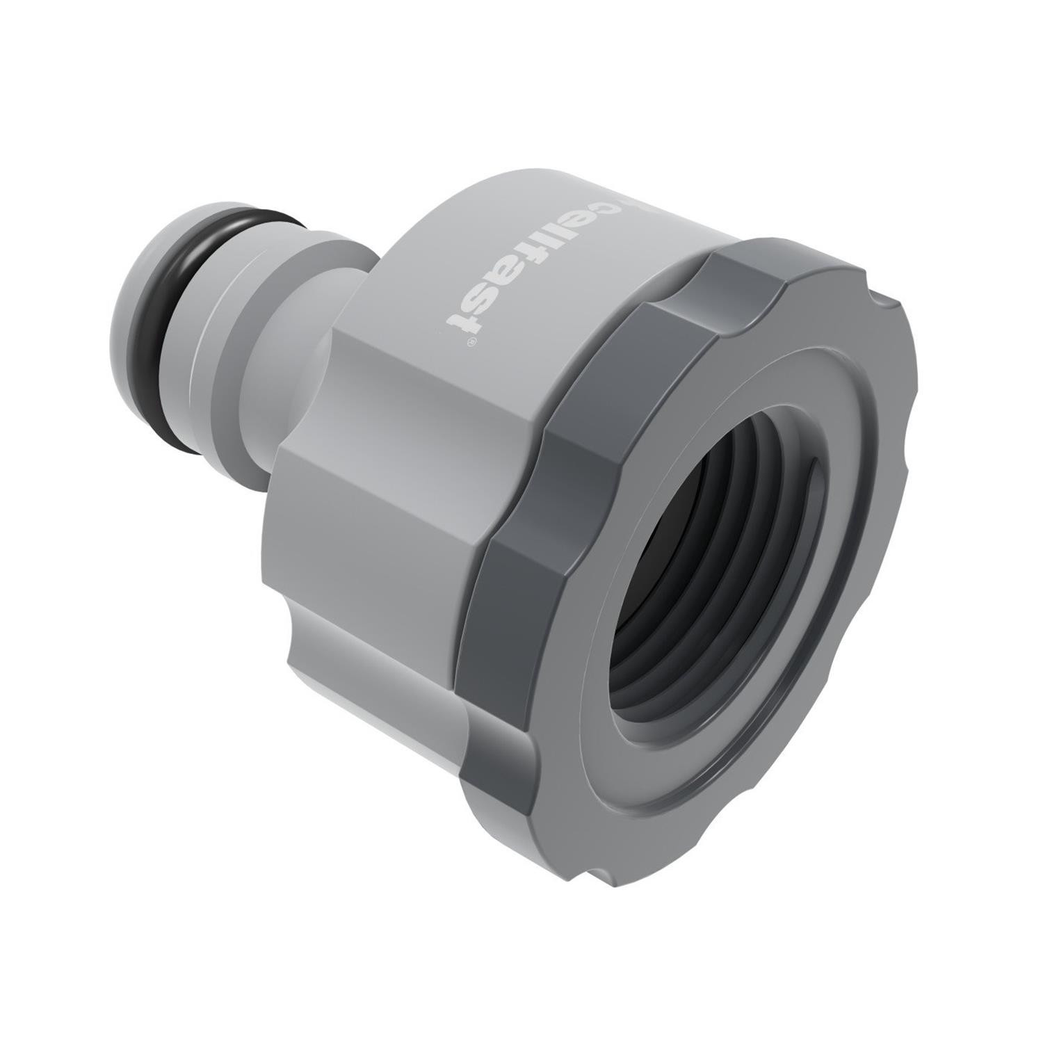 CEN-60069--Przyłącze uniwersalne z gwintem wewnętrznym CELLFAST IDEAL G1/2" - G3/4", przeznaczone do ujęcia wody z gwintem zewnętrznym.Stosowane jest w systemach podlewania i nawadniania.Specyfikacja- Nazwa: CELLFAST 51-652- Linia: Ideal- Kategoria: n