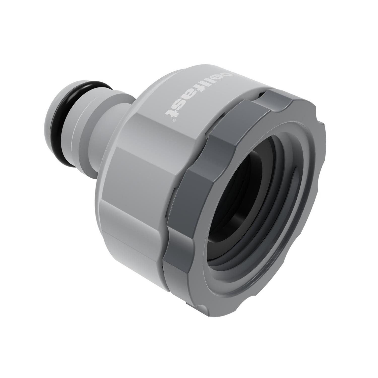 CEN-60070--Przyłącze uniwersalne z gwintem wewnętrznym CELLFAST IDEAL G3/4" - G1", przeznaczone do ujęcia wody z gwintem zewnętrznym.Stosowane jest w systemach podlewania i nawadniania.Specyfikacja- Nazwa: CELLFAST 51-657- Linia: Ideal- Kategoria: naw
