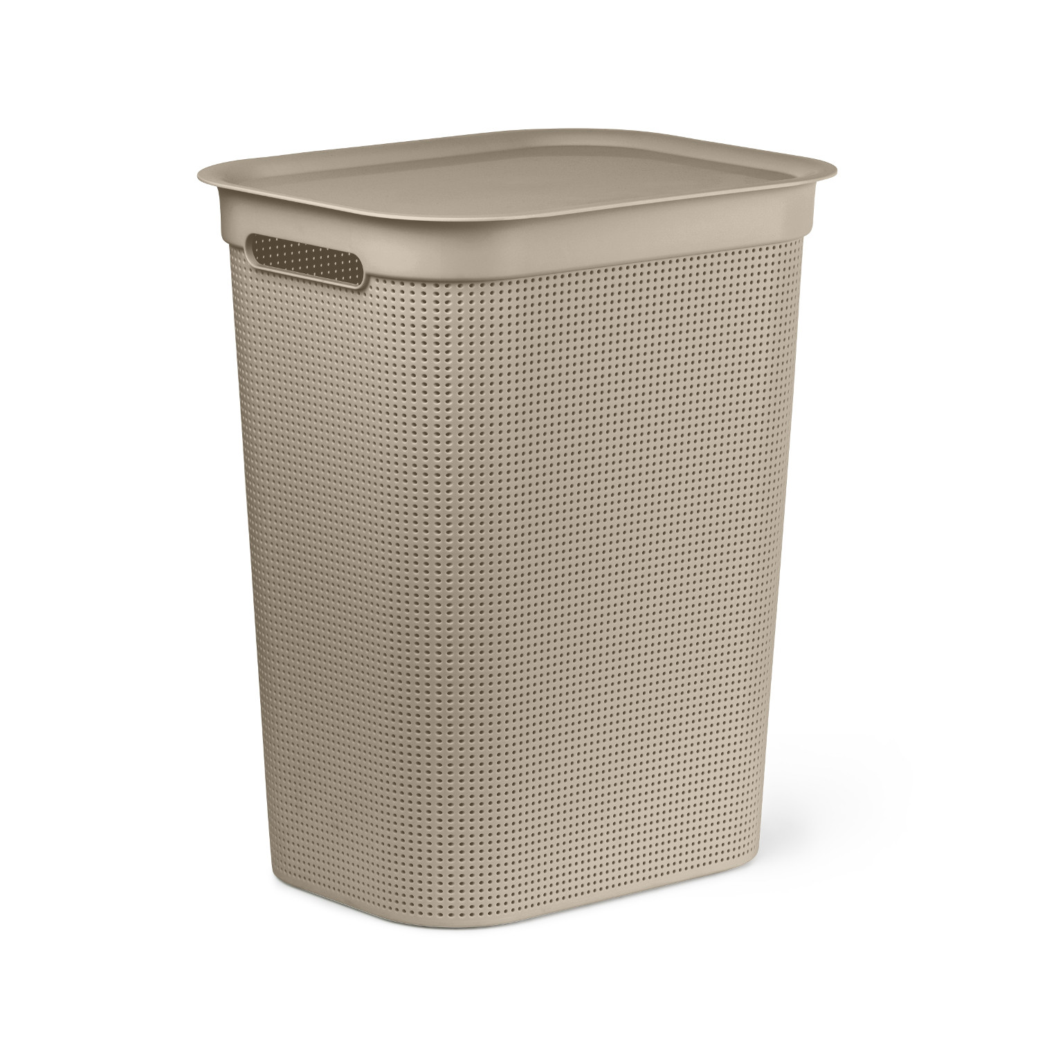 CEN-60451--Kosz na pranie bieliznę 50 L Brisen charakteryzuje prosty i stylowy design. Świetnie komponuje się z klasyczną jak i nowoczesną aranżacją wnętrz. Ażurowa konstrukcja zapewnia cyrkulację powietrza. Posiada uchwyty ułatwiające użytkowanie produktu. Wyk