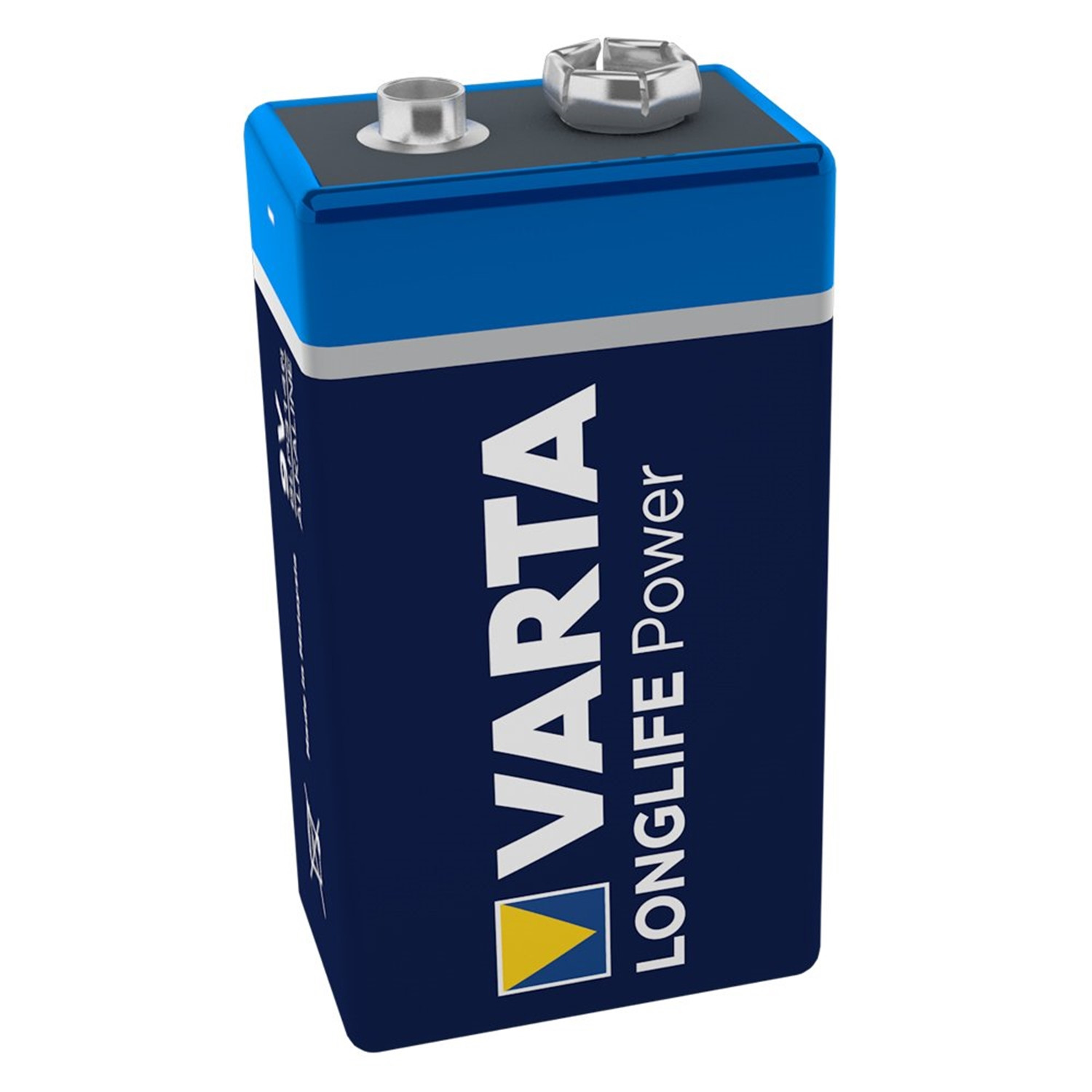 CEN-60502--POTĘŻNA BATERIA DO URZĄDZEŃ O DUŻYM ZAPOTRZEBOWANIU NA ENERGIĘSpecyfikacja- Typ VARTA: 4922- Oznaczenie IEC: 6LP3146- Rozmiar ogniwa: 9V- Wysokość: 48.5 mm- Waga: 46.0 g- System elektrochemiczny: Bateria alkaliczno-manganowa (ZN/MNO2)- Napięcie: 9 VZ