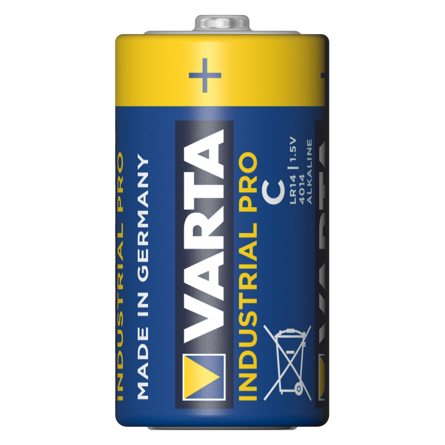 CEN-60522--Zaawansowana bateria alkaliczna LR14/C Varta Industrial (wzmocniona bateria High Energy), dedykowana do zastosowań przemysłowych/profesjonalnych. Ogniwo bardziej wytrzymałe niż cynkowo-węglowe. Przeznaczona do urządzeń, gdzie długość działania oraz m