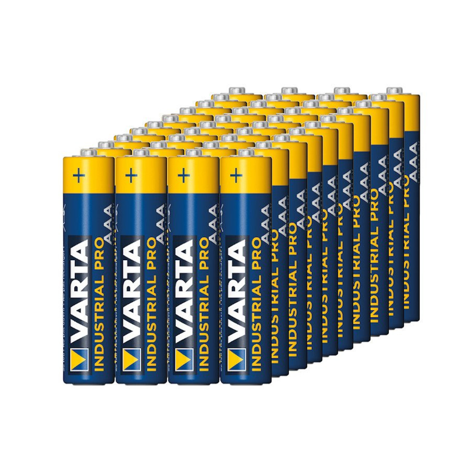 CEN-60525--Zaawansowana bateria alkaliczna LR03 AAA VARTA Industrial (wzmocniona bateria High Energy), dedykowana do zastosowań przemysłowych/profesjonalnych. Ogniwo bardziej wytrzymałe niż cynkowo-węglowe. Przeznaczona do urządzeń, gdzie długość działania oraz