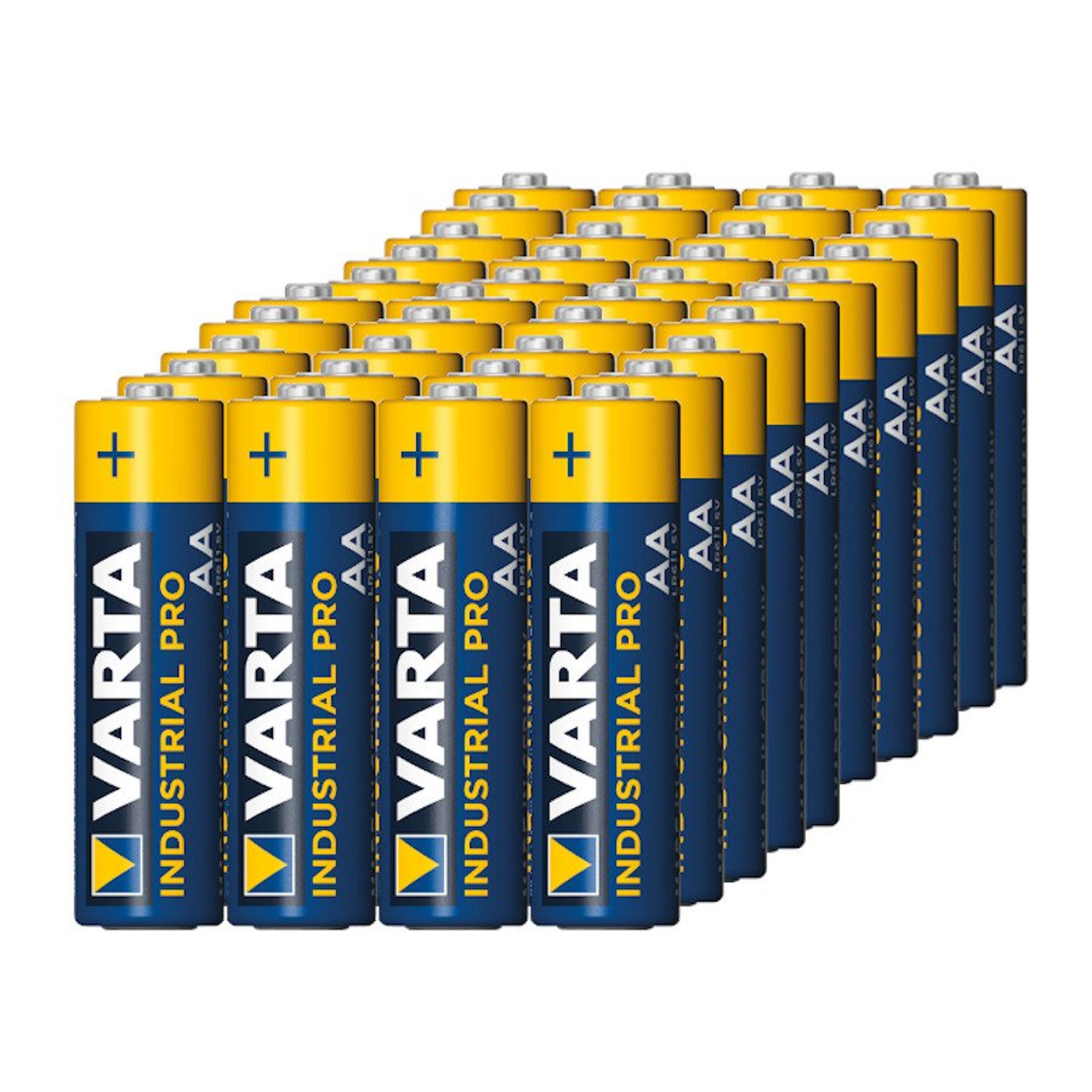 CEN-60526--Zaawansowana bateria alkaliczna LR06 AA VARTA Industrial (wzmocniona bateria High Energy), dedykowana do zastosowań przemysłowych/profesjonalnych. Ogniwo bardziej wytrzymałe niż cynkowo-węglowe. Przeznaczona do urządzeń, gdzie długość działania oraz 