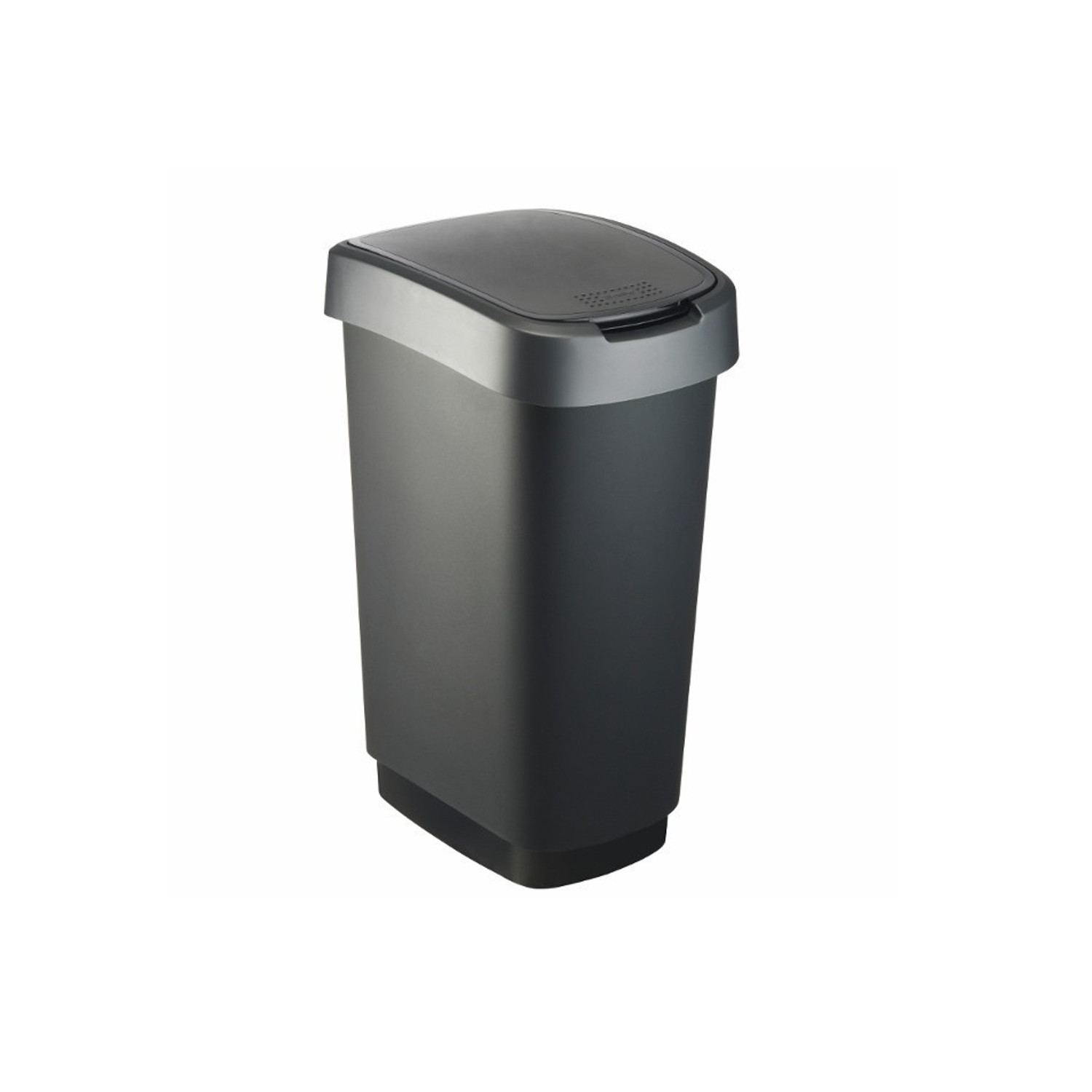 CEN-64234--Jeżeli interesuje Cię duży i ergonomiczny kosz na śmieci do zastosowań domowych, to model z serii TWIST o pojemności 50 l całkowicie spełni Twoje oczekiwania. TWIST to sztandarowy model kosza na śmieci marki Rotho, cechujący się dużą pojemnością i fu