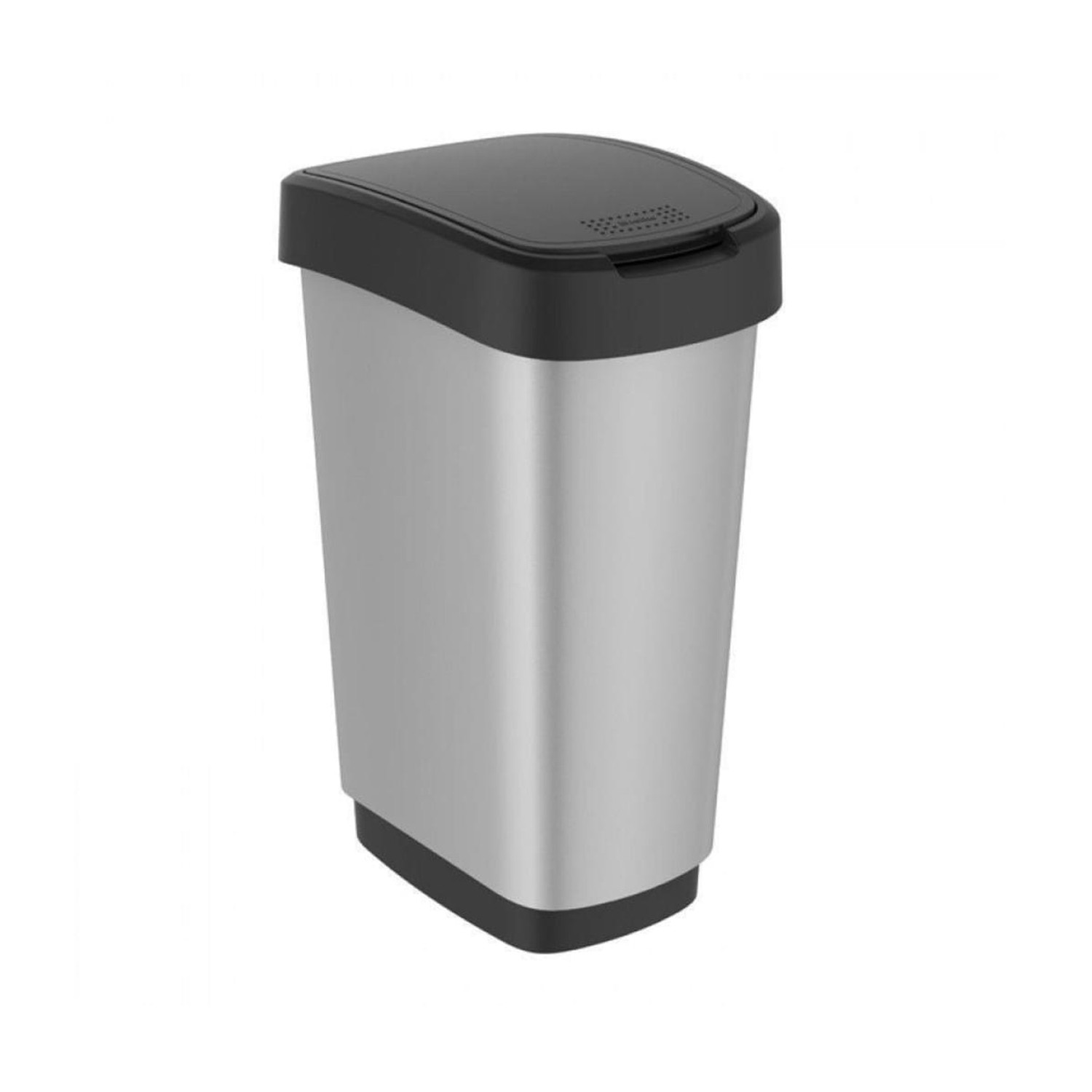CEN-64236--Jeżeli interesuje Cię duży i ergonomiczny kosz na śmieci do zastosowań domowych, to model z serii TWIST o pojemności 50 l całkowicie spełni Twoje oczekiwania. TWIST to sztandarowy model kosza na śmieci marki Rotho, cechujący się dużą pojemnością i fu