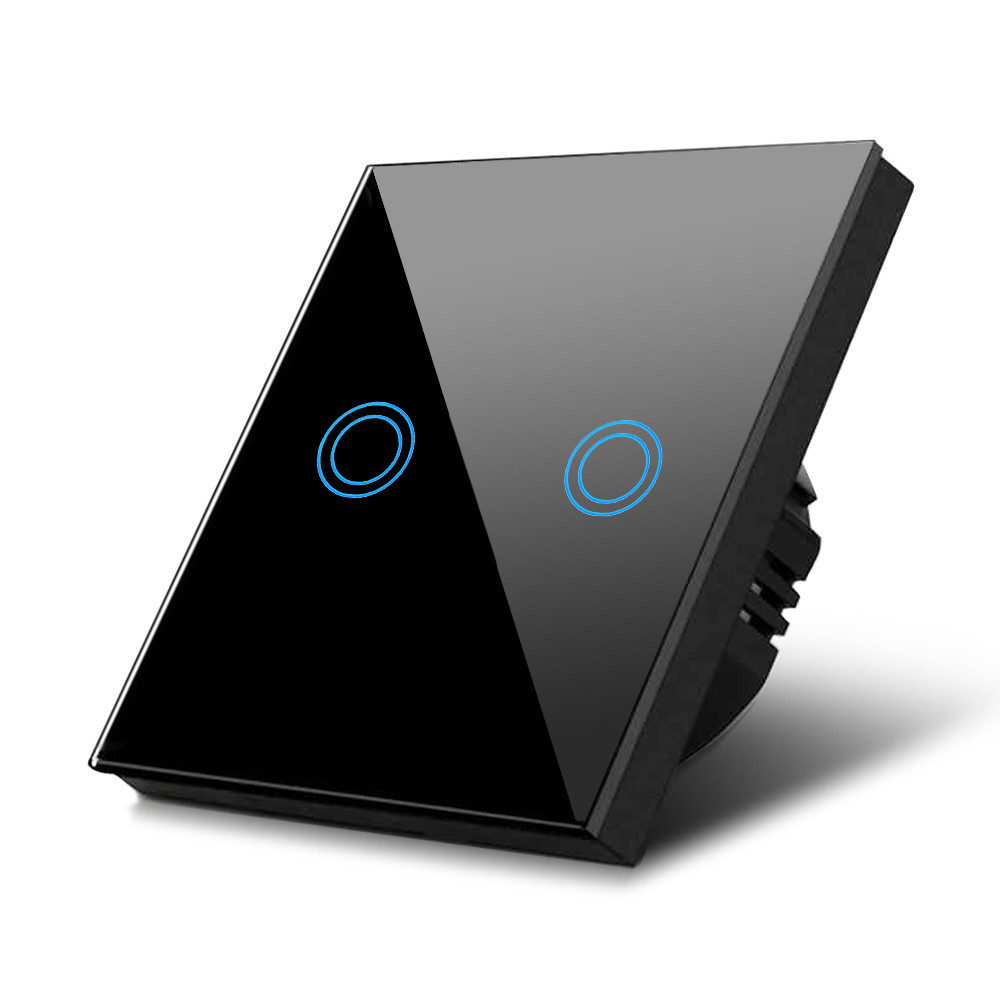 CEN-65289--Wysokiej jakości podwójny, dotykowy włącznik z podświetleniem LED Maclean MCE704BNowoczesna alternatywa dla konwencjonalnych włączników światła, która nada Twojemu wnętrzu nowy, elegancki wygląd.Panel wykonany z twardego, hartowanego szkła jest odpor