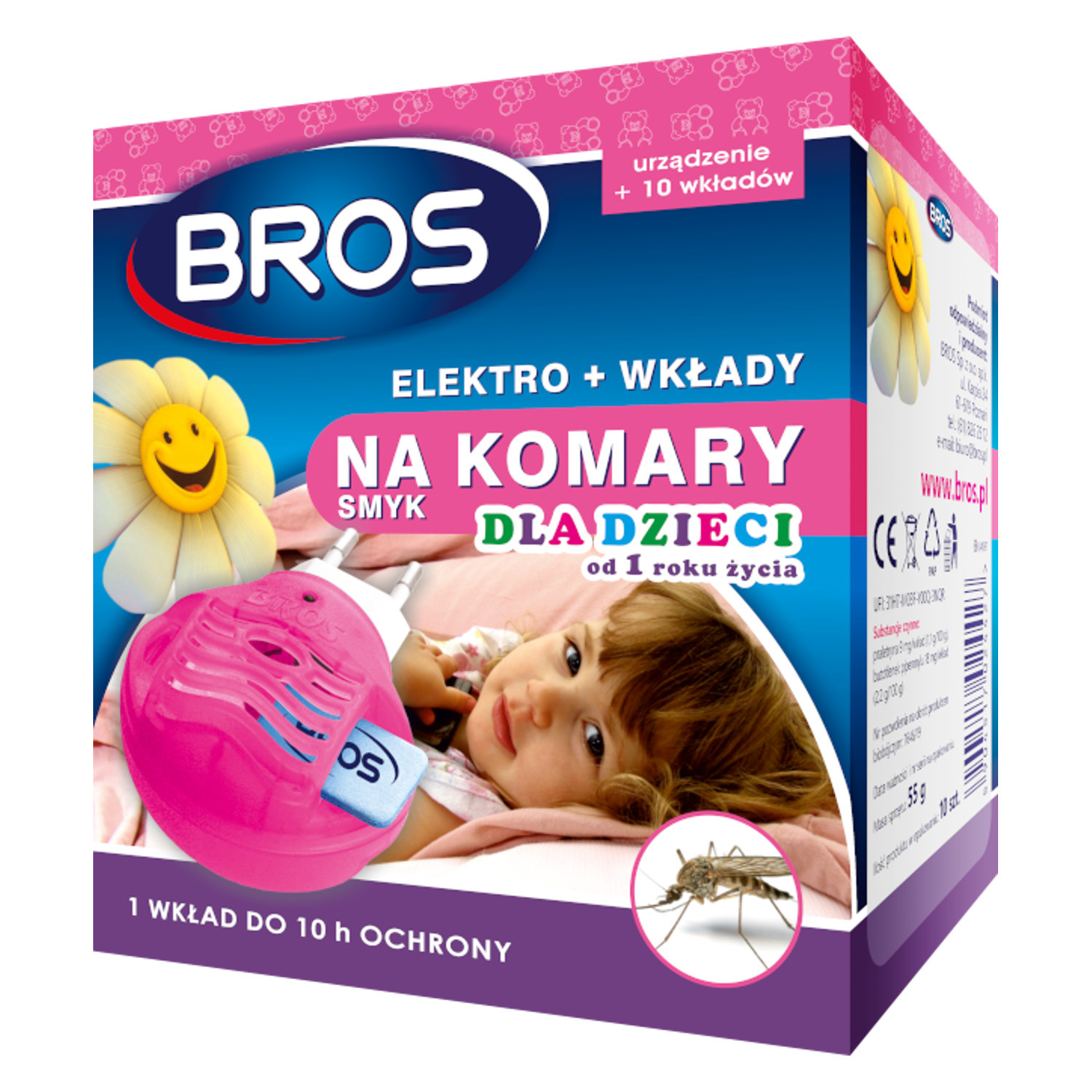 CEN-67167--Elektrofumigator z wkładami nasączonymi substancją czynną do zwalczania komarów. Chroni pomieszczenia przed owadami nadlatującymi z zewnątrz nawet przy otwartych oknach i włączonym świetle. Wkład zabezpiecza pomieszczenie ok. 30 m? przez ok. 10 godzi