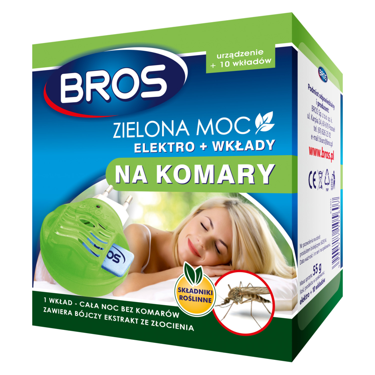 CEN-67220--Elektrofumigator z wkładami zwalcza komary znajdujące się wewnątrz pomieszczeń i zapobiega nadlatywaniu kolejnych z zewnątrz. Wymienne wkłady nasączone są ekstraktem pyretrum - naturalną substancją owadobójczą, otrzymywaną z kwiatów złocienia.Urządze