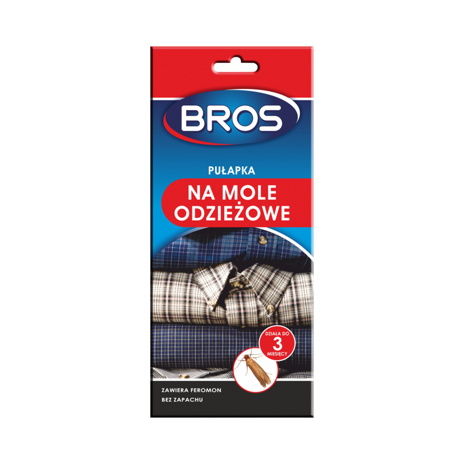 CEN-67251--Bezwonna pułapka do monitorowania obecności moli odzieżowych w szafach i szufladach. Klej z dodatkiem feromonu w naturalny sposób wabi i skutecznie wyłapuje dorosłe samce moli odzieżowych aż do 3 miesięcy. Nie zawiera chemicznych środków owadobójczyc