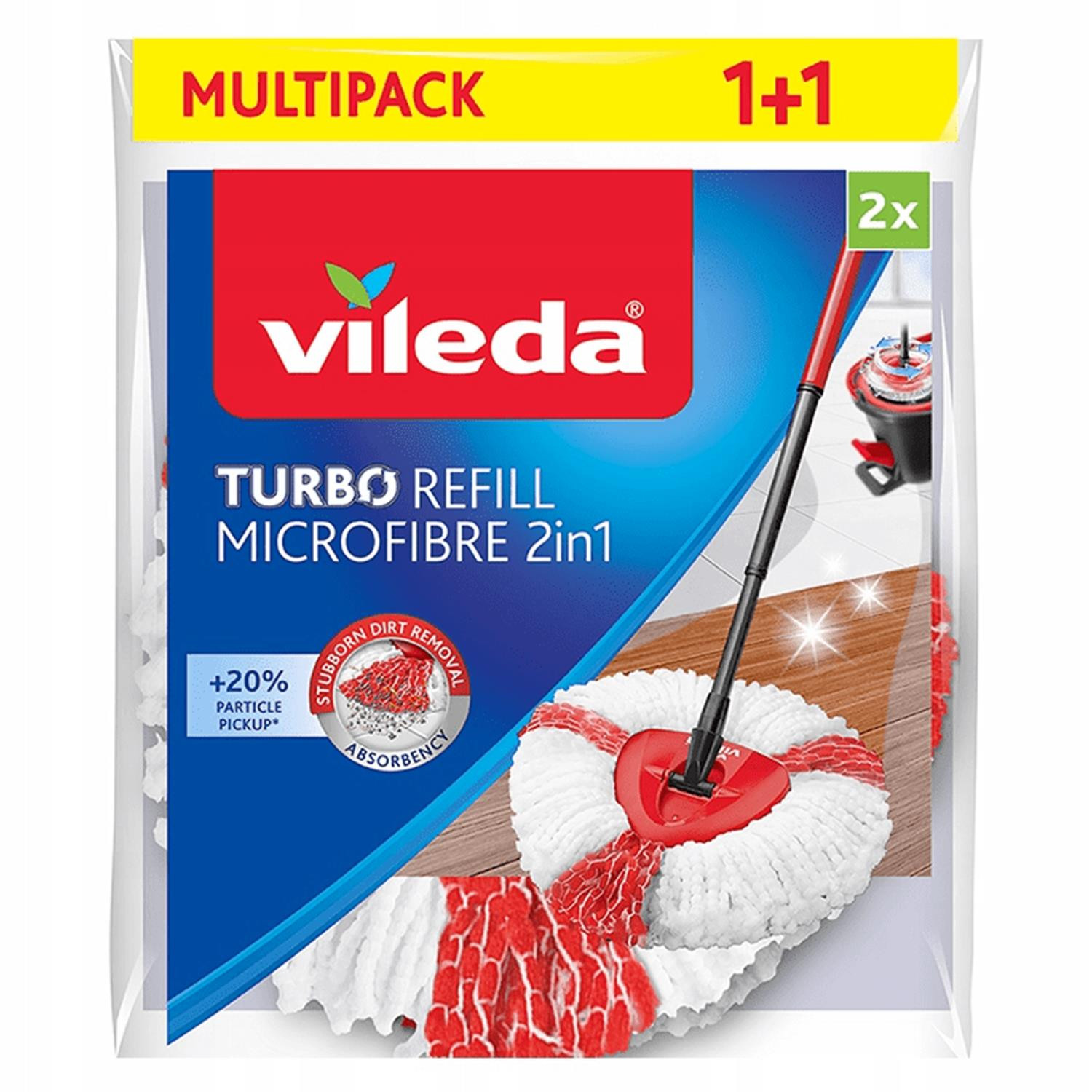 CEN-69126--Vileda Wkład do mopa Easy Wring &amp; Clean Turbo.- do wszystkich rodzajów podłóg- nie rysuje podłogi- wysoka skuteczność czyszczenia powierzchni- poradzi sobie z silnymi i zaschniętymi zabrudzeniami- brak konieczności użycia detergentów- dociera
