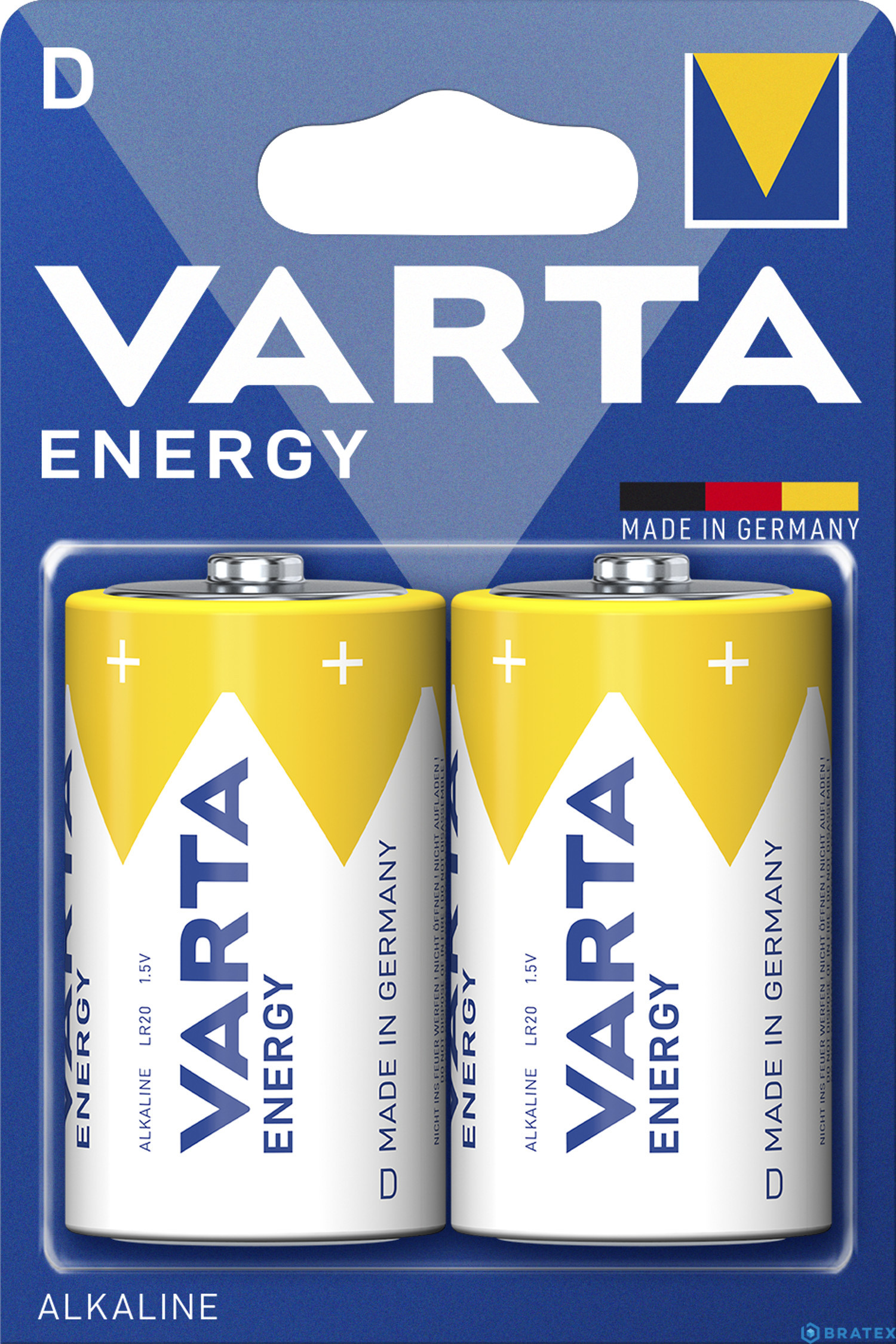 CEN-69569--2x Bateria R-20 LR20 D 1,5V alkaliczna Varta Energy
