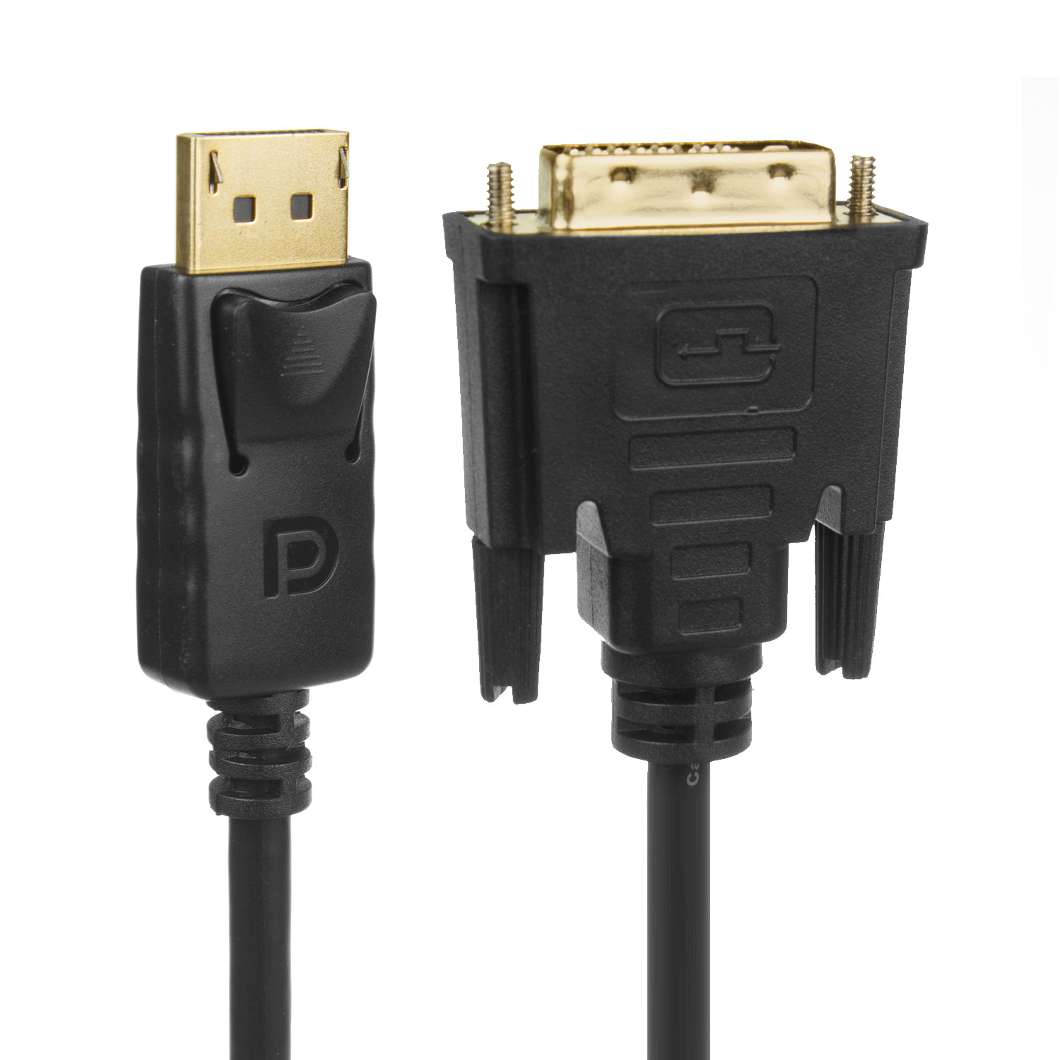 CEN-69647--Wysokiej jakości kabel Display Port (DP) - DVI umożliwia podłączenie komputerów PC lub laptopów z wyjściem Display Port do monitorów z wejściem DVI. Kabel pozwala na przesłanie obrazu w maksymalnej rozdzielczości 4K/30Hz, a pozłacane wtyki zapewniają