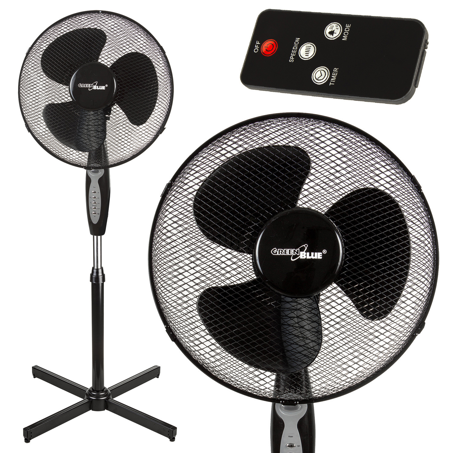 CEN-69872--Cichy i i wydajny wentylator stojący o średnicy 40 cm. Idealny do sklepu, domu lub biura.Wentylator jest bardzo łatwy w montażu. Szeroka 4 ramienna podstawka z gumowymi nóżkami zapewnia odpowiednią stabilność.Bezstopniowa regulacja wysokości pozwala 