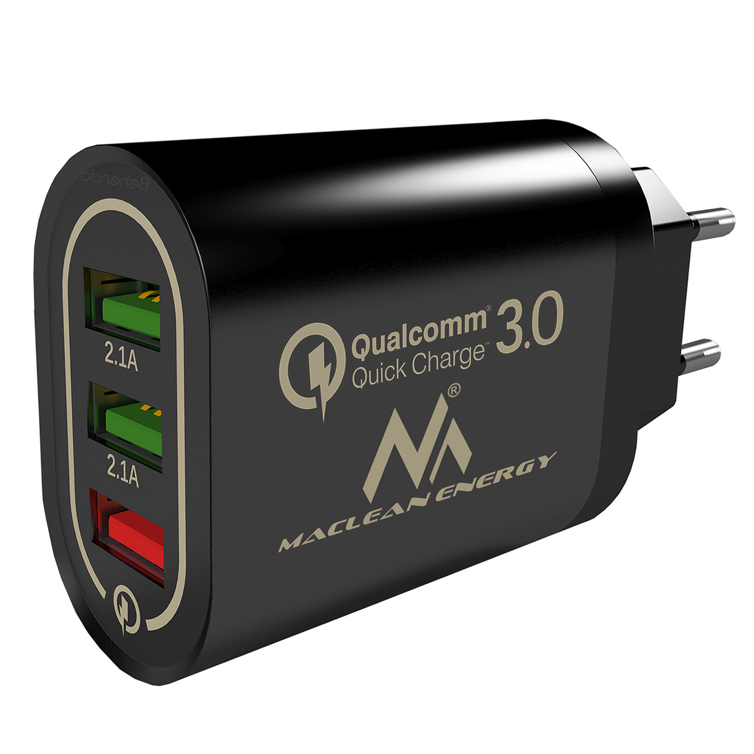 CEN-70310--Niewiarygodnie szybkie ładowanieŁadowarka obsługuje technologię szybkiego ładowania Qualcomm Quick Charge 3.0, co pozwala na kilkukrotnie szybsze ładowanie kompatybilnych urządzeń!Jedna ładowarka - aż 3 porty USBŁadowarka pozwala ładować 3 urządzenia
