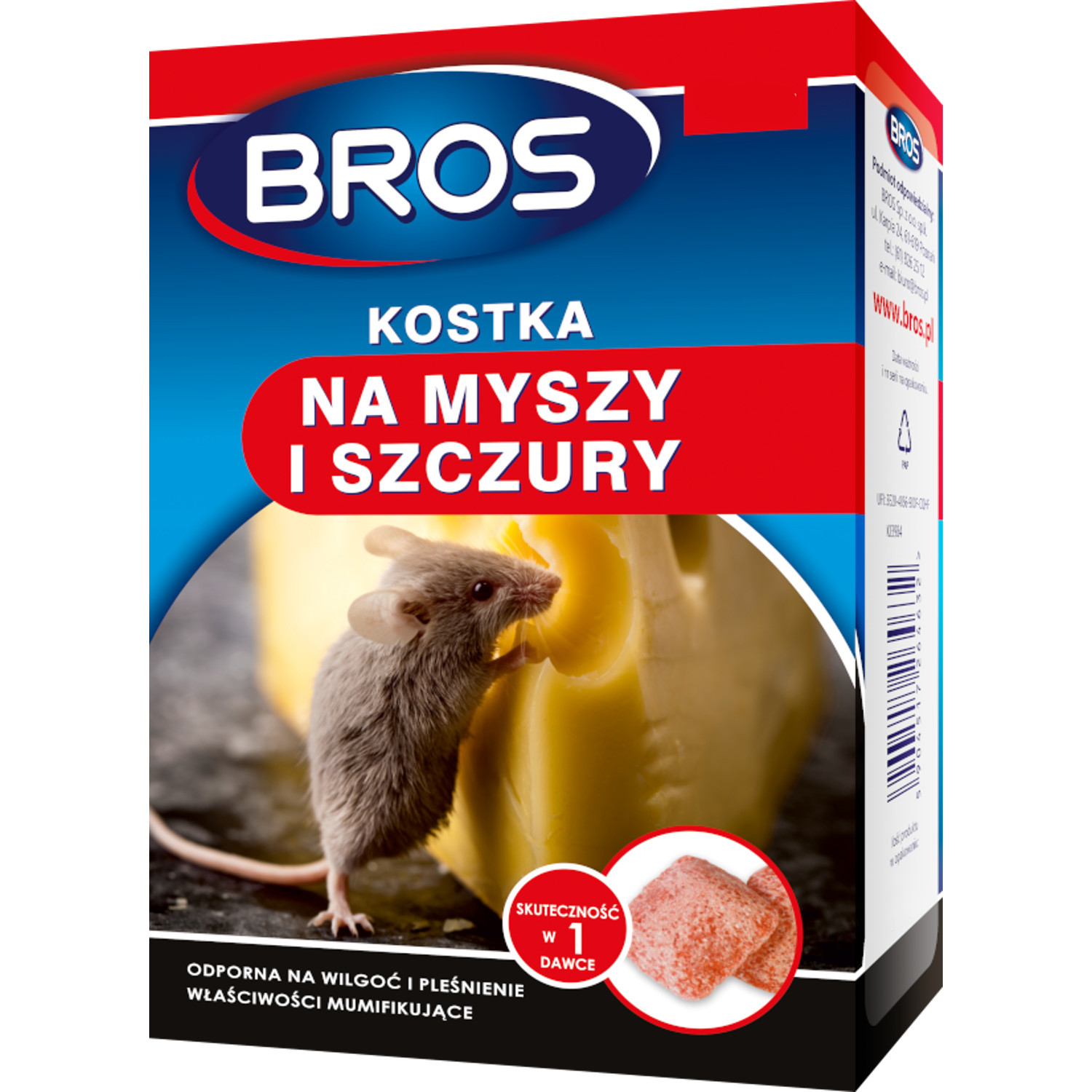 CEN-70376--Woskowane kostki, odporne na działanie wody i pleśni umożliwiają stosowanie w warunkach wysokiej wilgotności, np. w pomieszczeniach produkcyjnych, kuchniach, wilgotnych piwnicach i w terenie otwartym. Doświadczenia specjalistycznych ekip deratyzacyjn