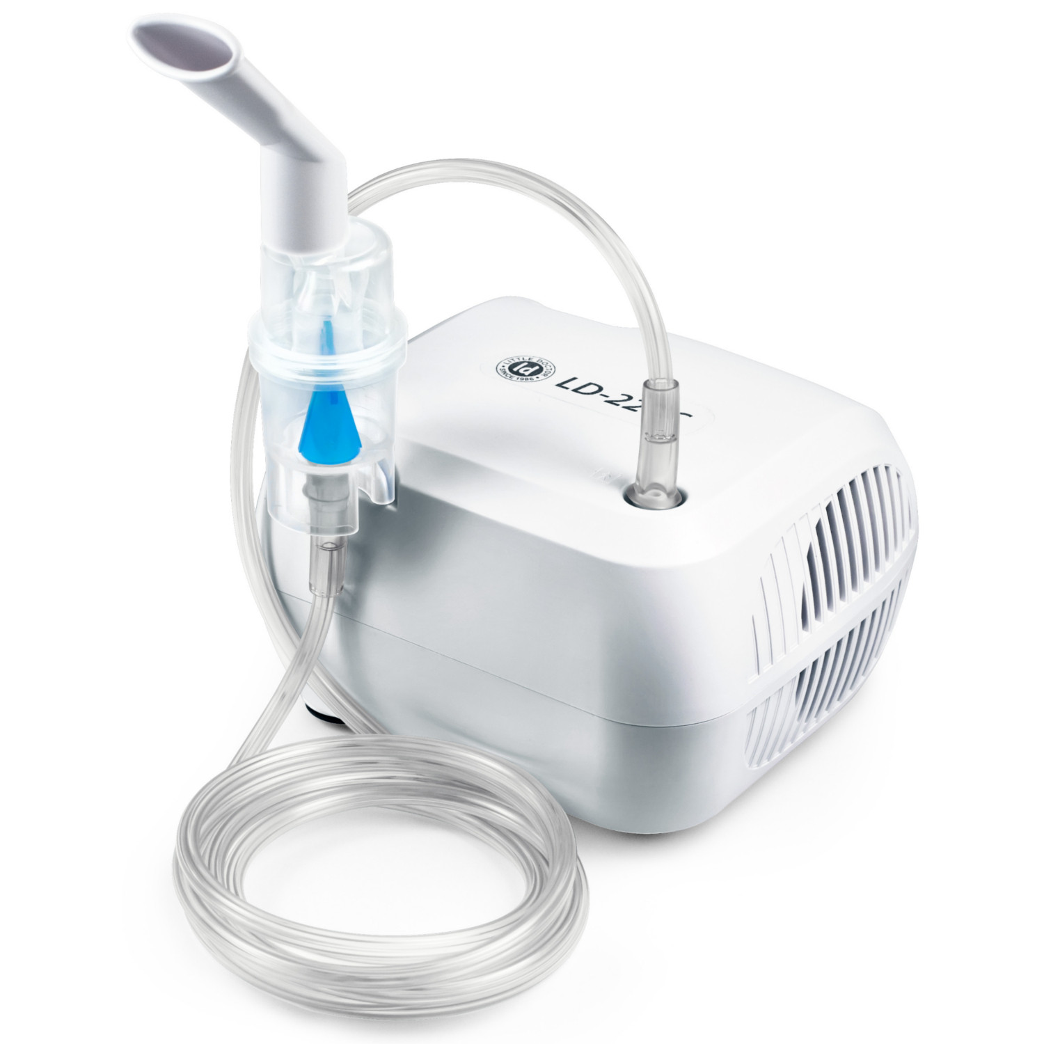 CEN-70804--Inhalator tłokowy LD-220C to kompaktowe urządzenie przeznaczone do pracy ciągłej, maksymalnie 20 minut co pozwala na użycie szerokiego spektrum leków przeznaczonych do inhalacji. Wysoka jakość wykonania oraz idealne spasowanie podzespołów zapewniają 