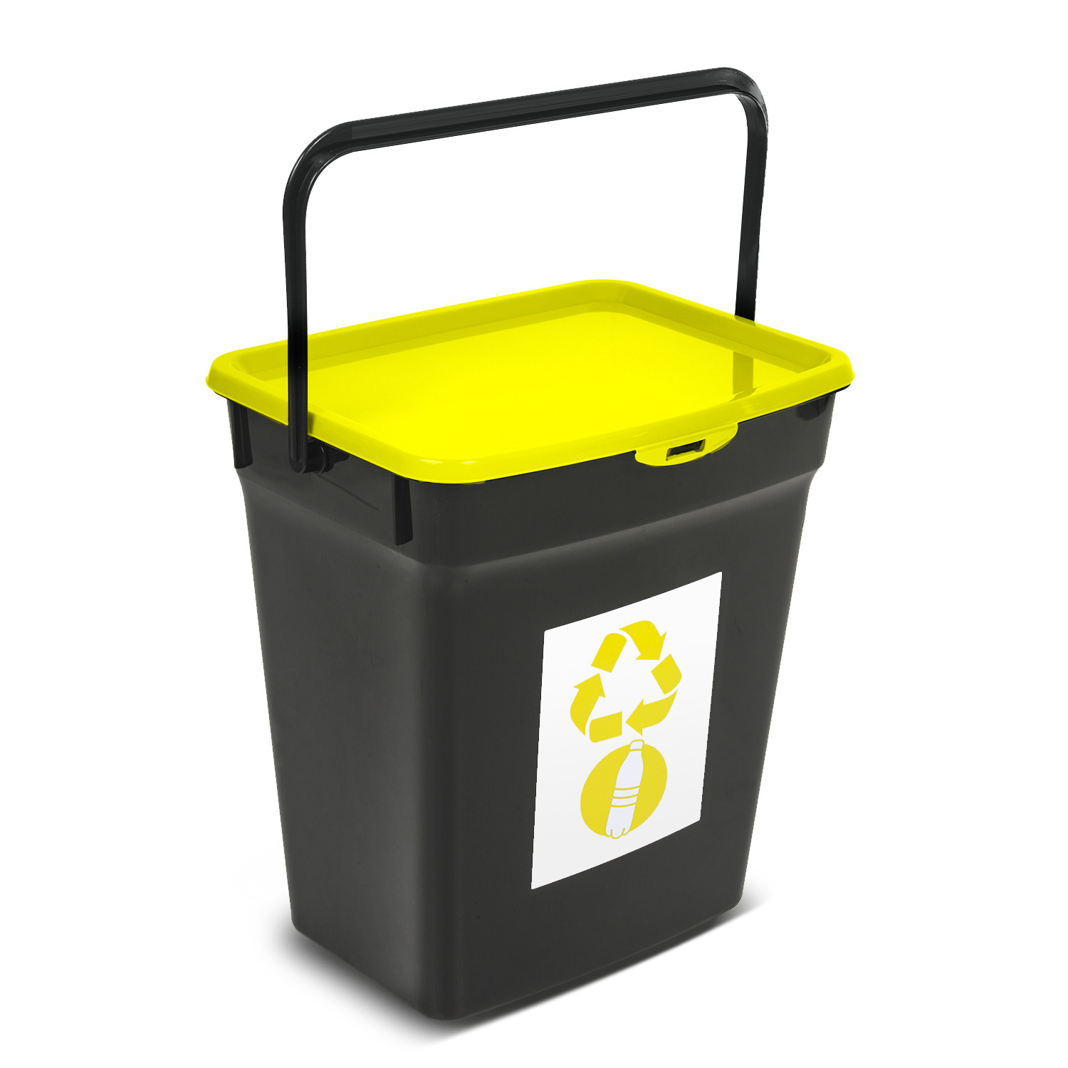 CEN-71543--Kosz do segregacji odpadów o pojemności 10l. Produkt renomowanej duńskiej firmy Plast Team. Kosz wyposażony jest w wygodną rączkę ułatwiającą transport oraz praktyczne zamykane wieko. W tej ofercie sprzedawany jest model z wiekiem w kolorze żółtym.Sp