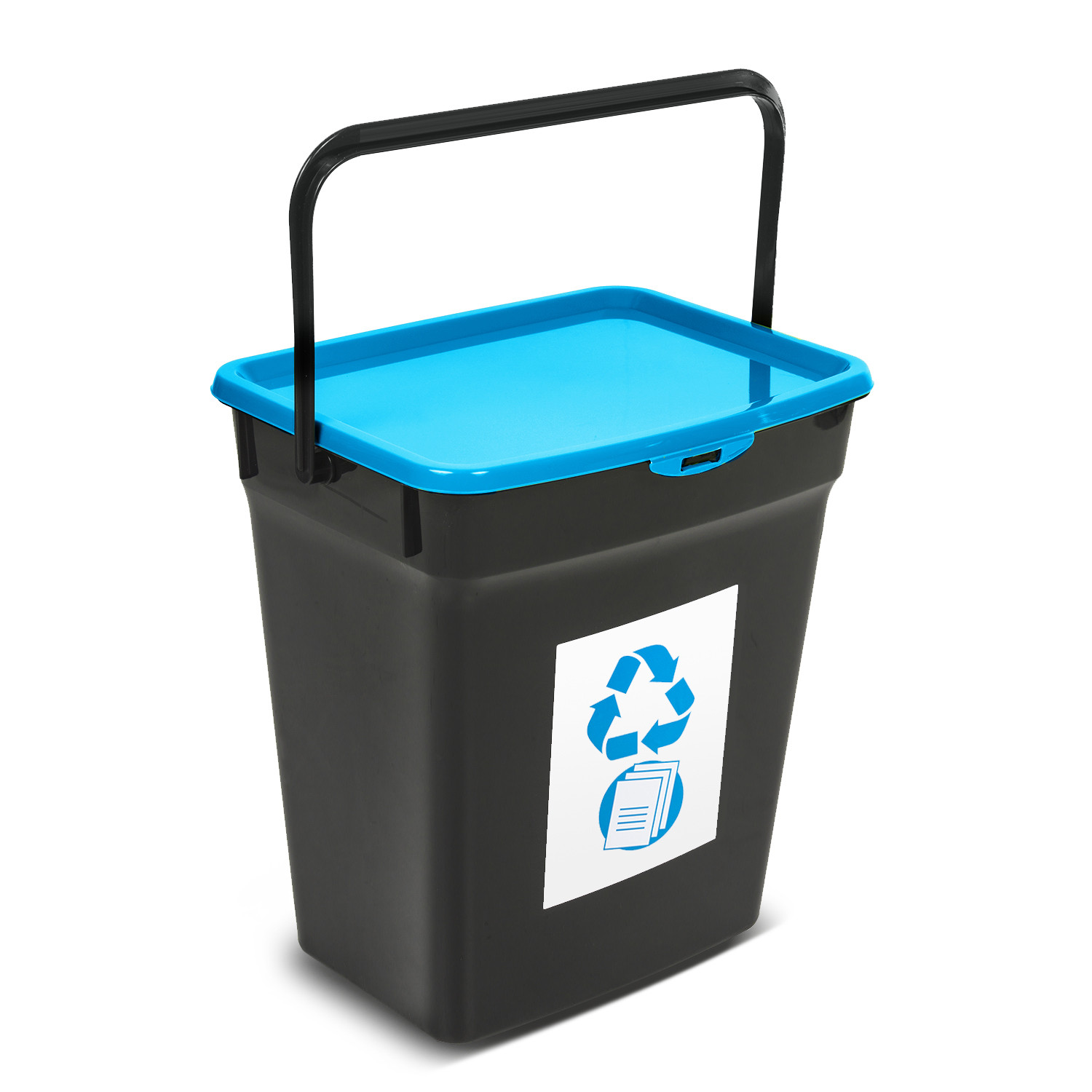 CEN-71544--Kosz do segregacji odpadów o pojemności 10l. Produkt renomowanej duńskiej firmy Plast Team. Kosz wyposażony jest w wygodną rączkę ułatwiającą transport oraz praktyczne zamykane wieko. W tej ofercie sprzedawany jest model z wiekiem w kolorze niebieski