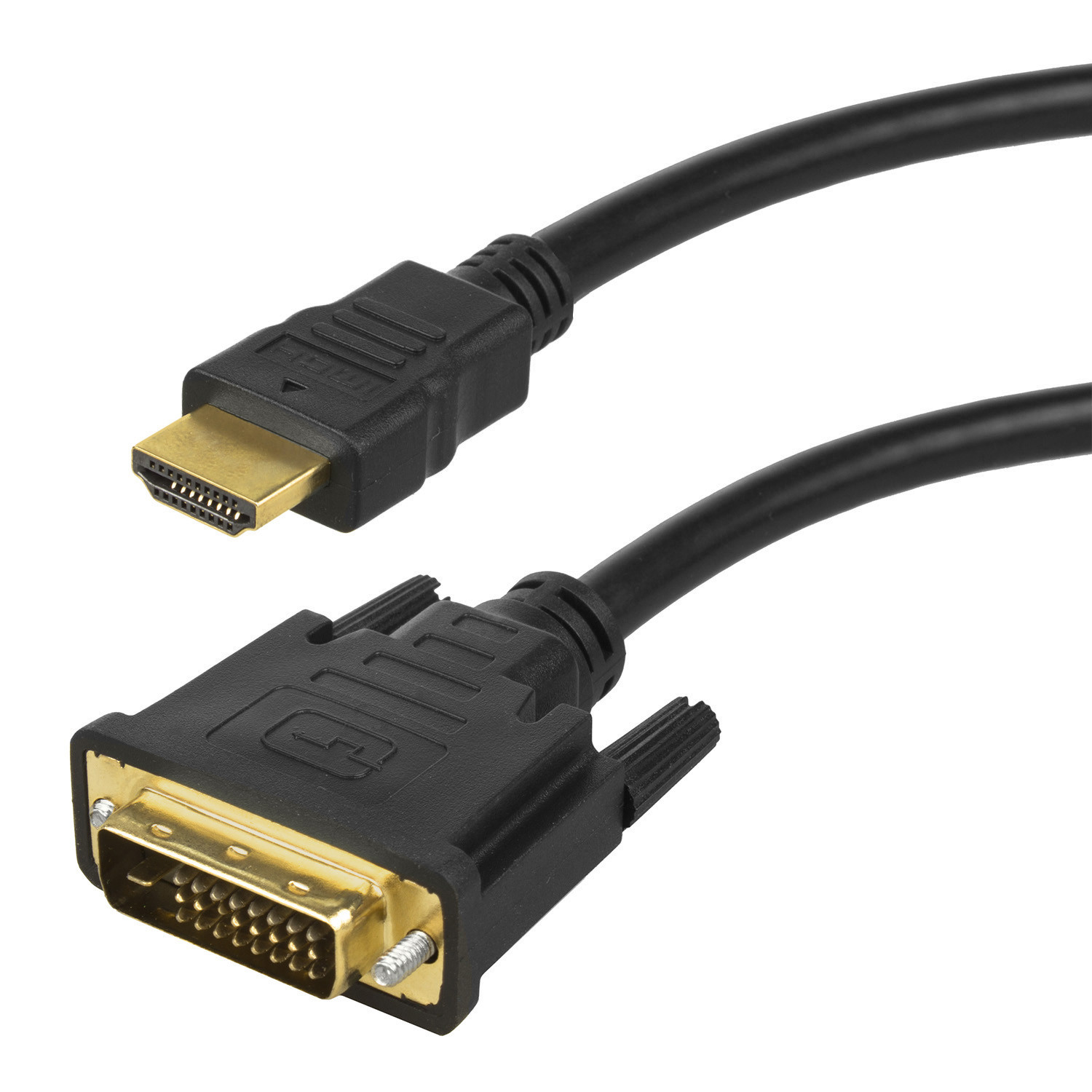 CEN-72092--Wysokiej jakości kabel HDMI - DVI umożliwia podłączenie urządzeń z wyjściem HDMI do urządzeń z wejściem DVI. Kabel pozwala na przesłanie obrazu w maksymalnej rozdzielczości FullHD 1080p, a pozłacane wtyki zapewniają najwyższej jakości połączenie.Spec